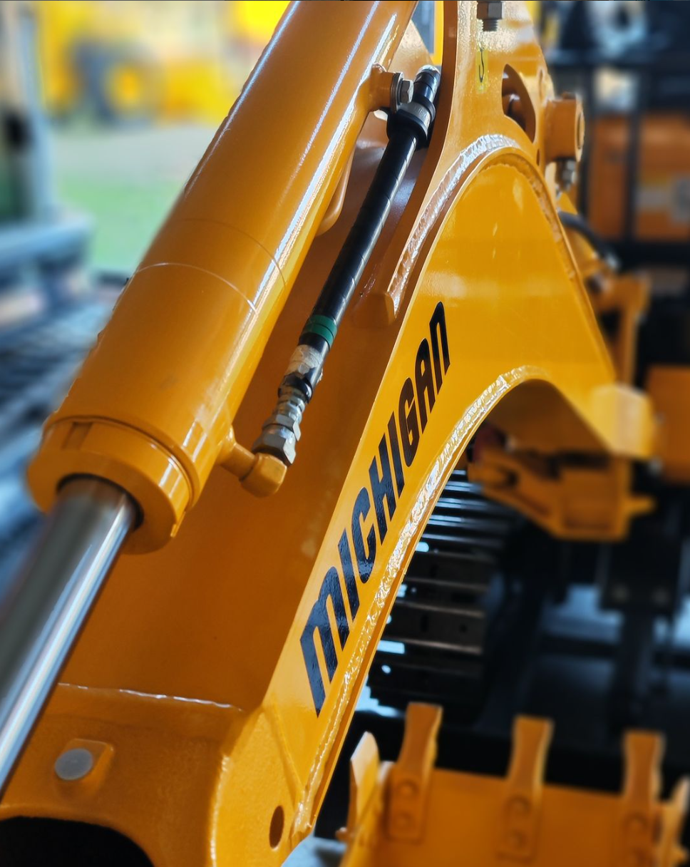 Detalle de mini excavadora