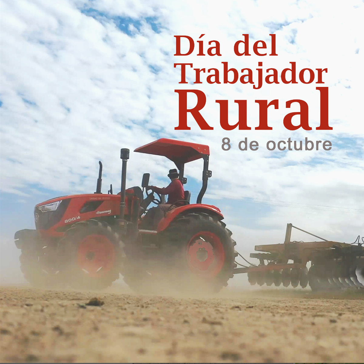 Publicación del Día del Trabajador rural para redes sociales