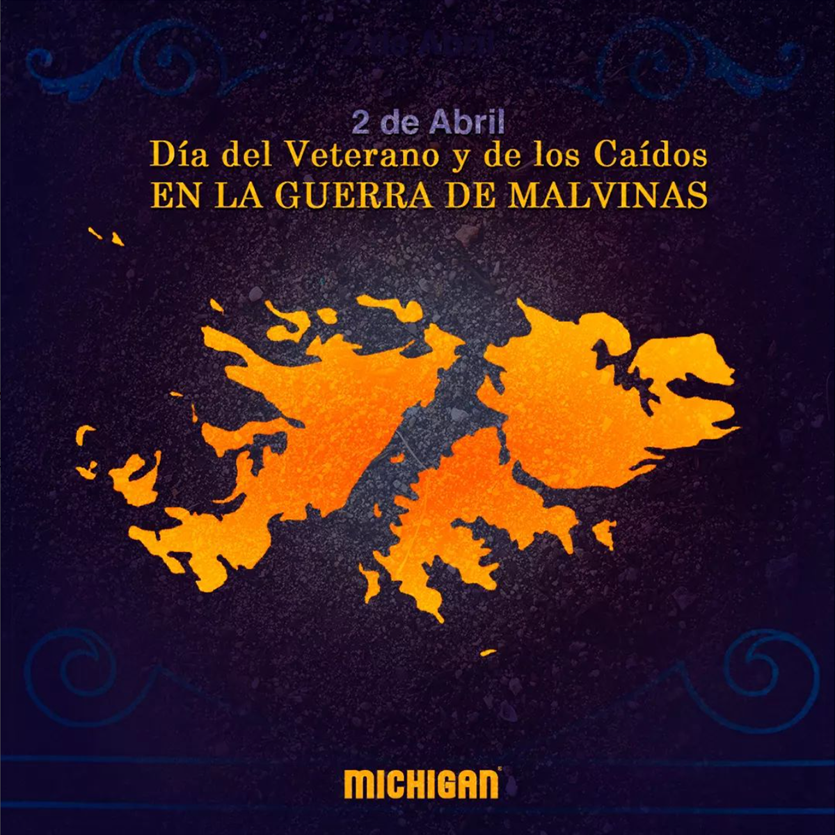 Publicación en redes sociales del Día de Malvinas