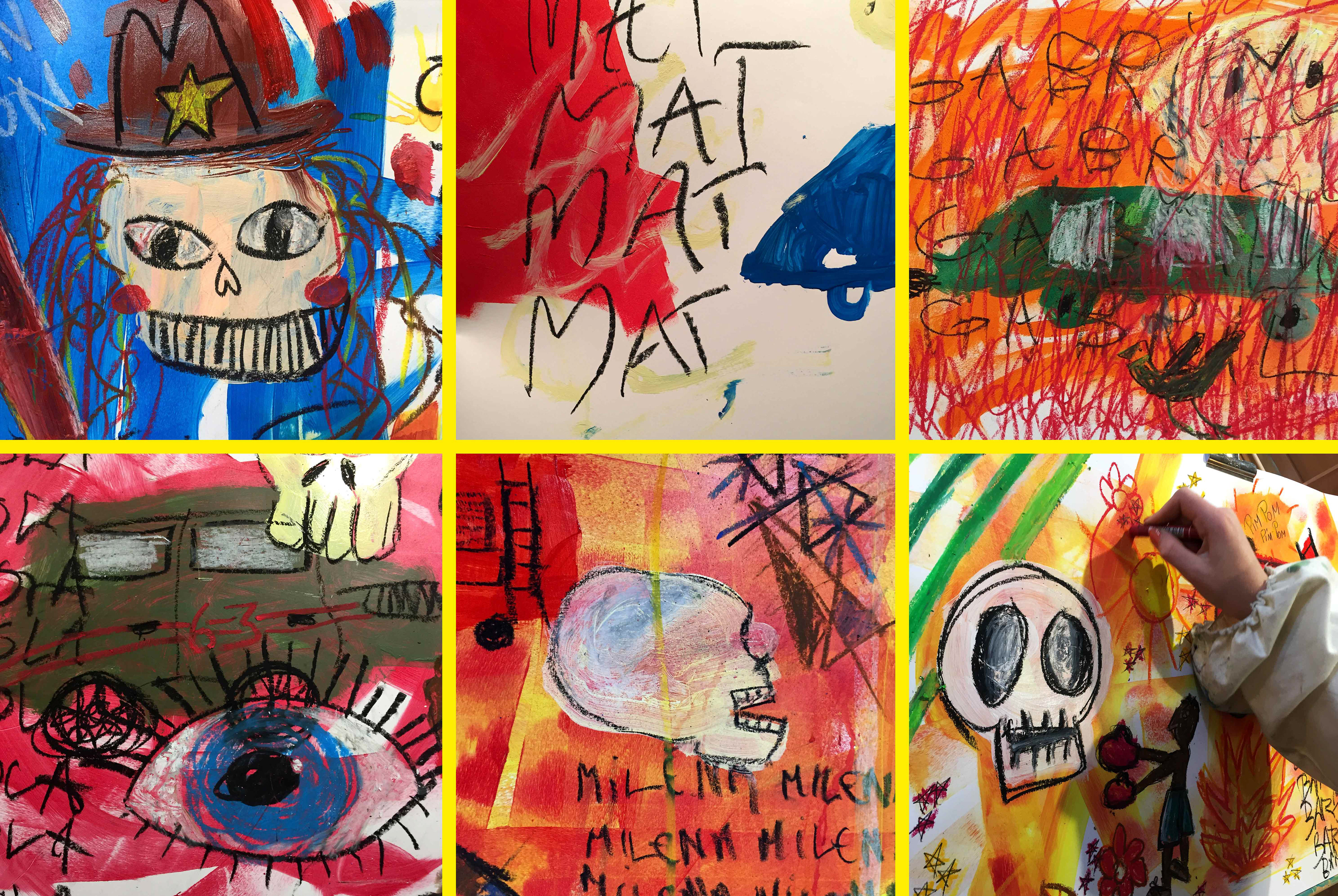 Atelier La Mine peinture basquiat acrylique atelier