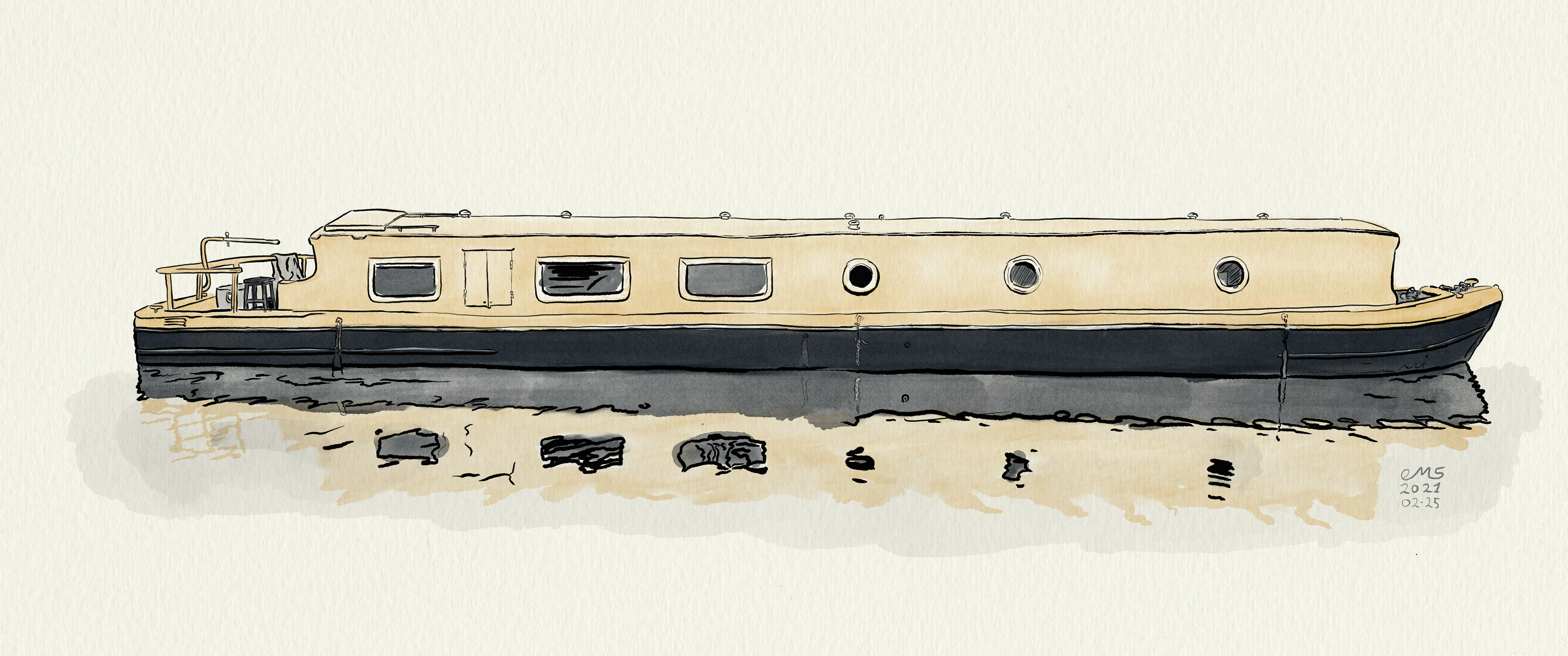 The Mon (detailed drawing), Gainsborough Wharf