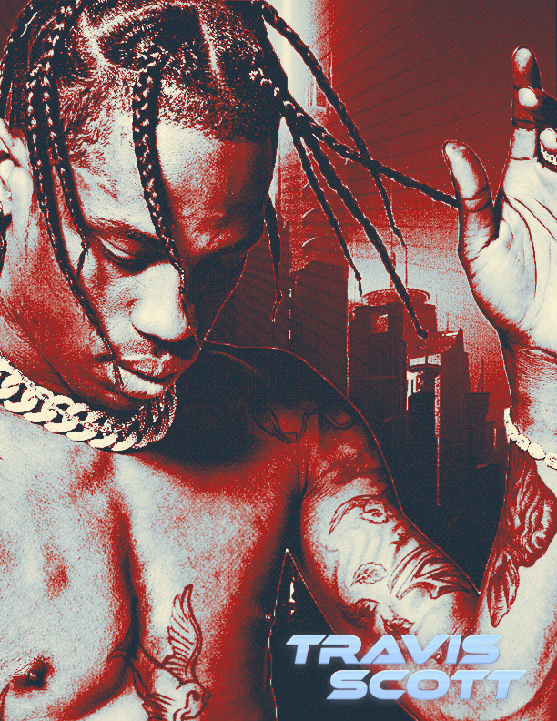 Travis Scott Poster - Photo Cred: www.harpersbazaar.com