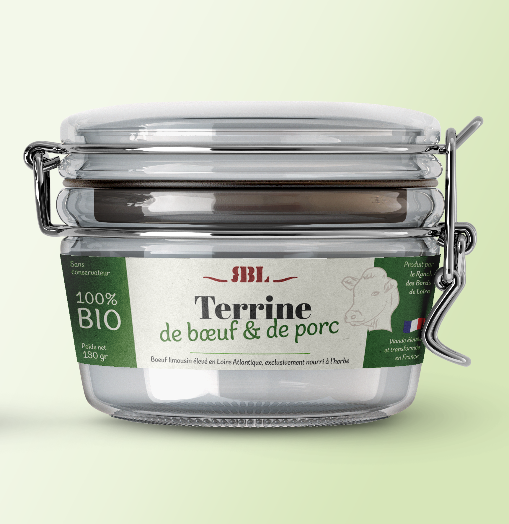 Etiquette alimentaire - GAEC "Ranch des Bords de Loire" (terrine)