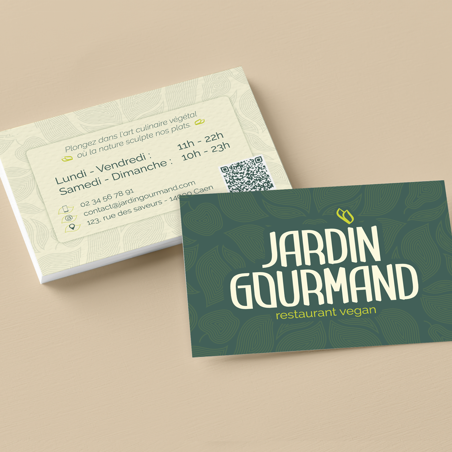 Carte de visite - Restaurant "Jardin Gourmand"