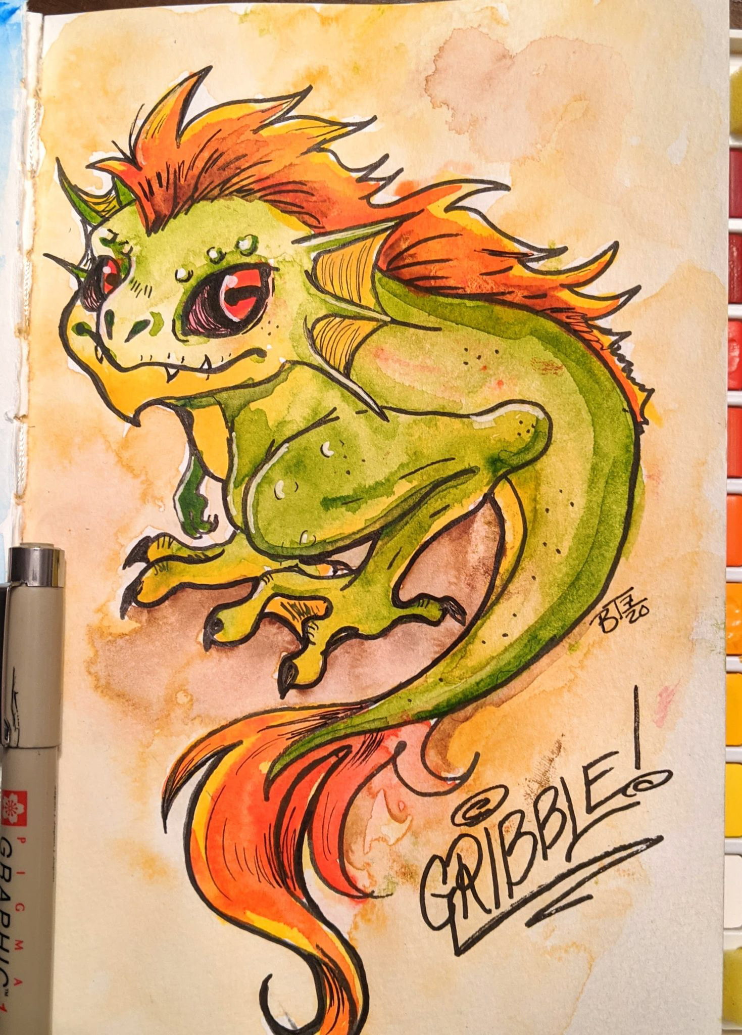 Creature - "Gribble" - Watercolor