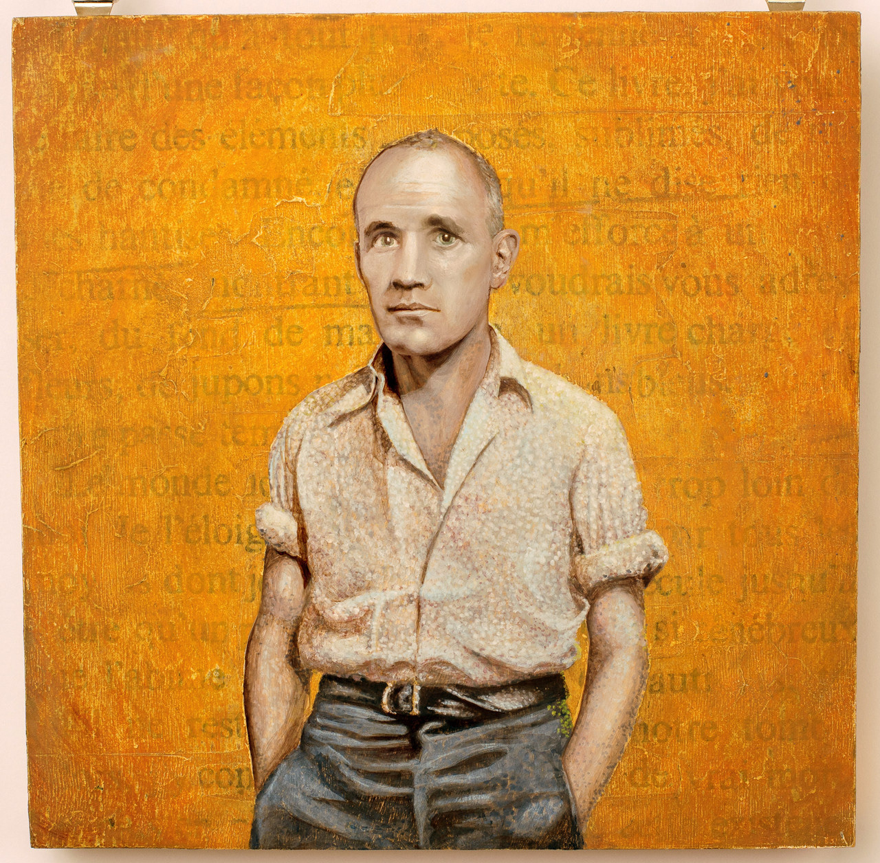 Unfinished portrait of Jean Genet.