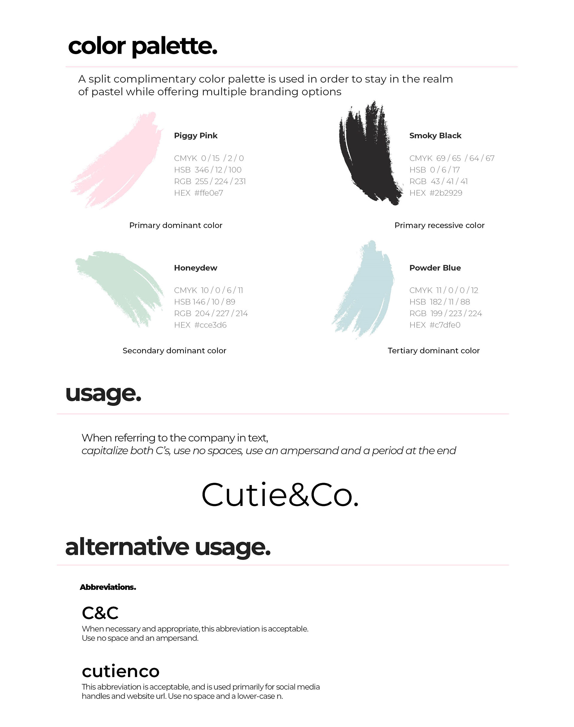 Brand Guidelines Packet - Color Palette