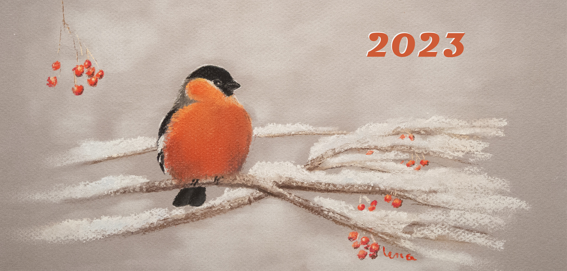 I wish you a colorful and bright year 2023, at least as bright as this Bullfinch!