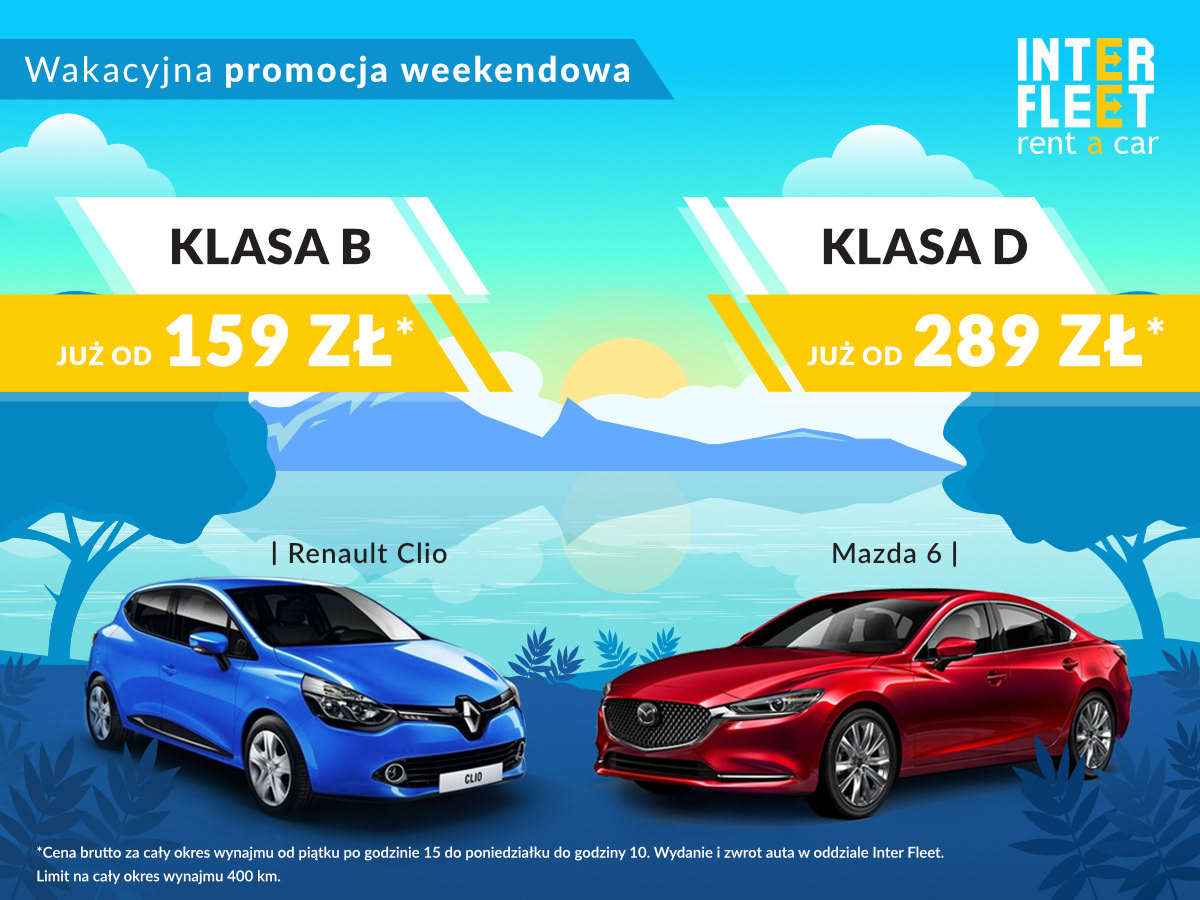 Grafika wykonana dla firmy "Inter Fleet" specjalizującej się w wynajmie samochodów