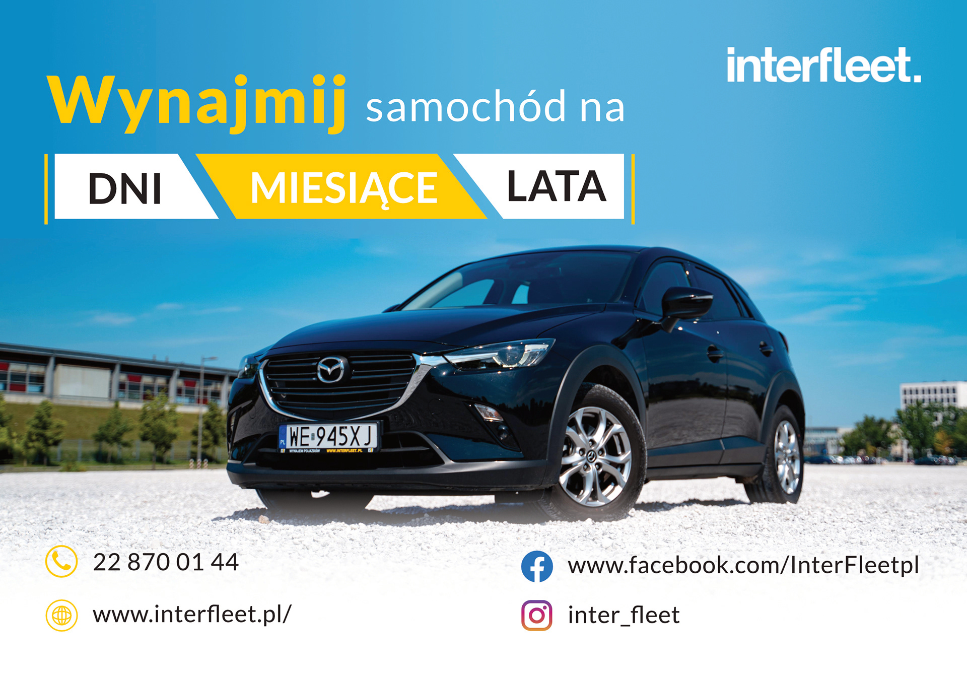 Grafika wykonana dla firmy "Inter Fleet" specjalizującej się w wynajmie samochodów