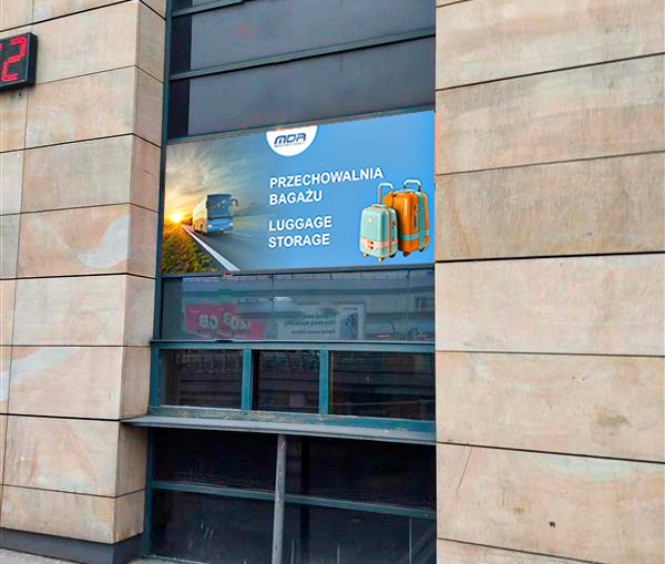 Design of the storefront for "MDA" at the Małopolski Bus Station in collaboration with Agency 1A.