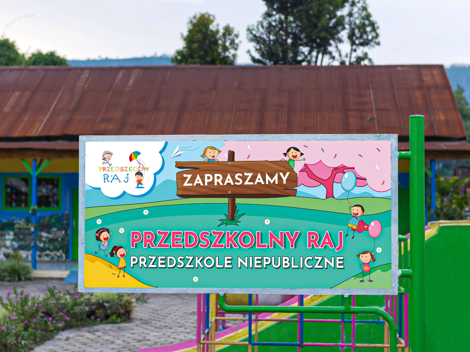 Billboard wykonany dla przedszkola "Przedszkolny Raj"