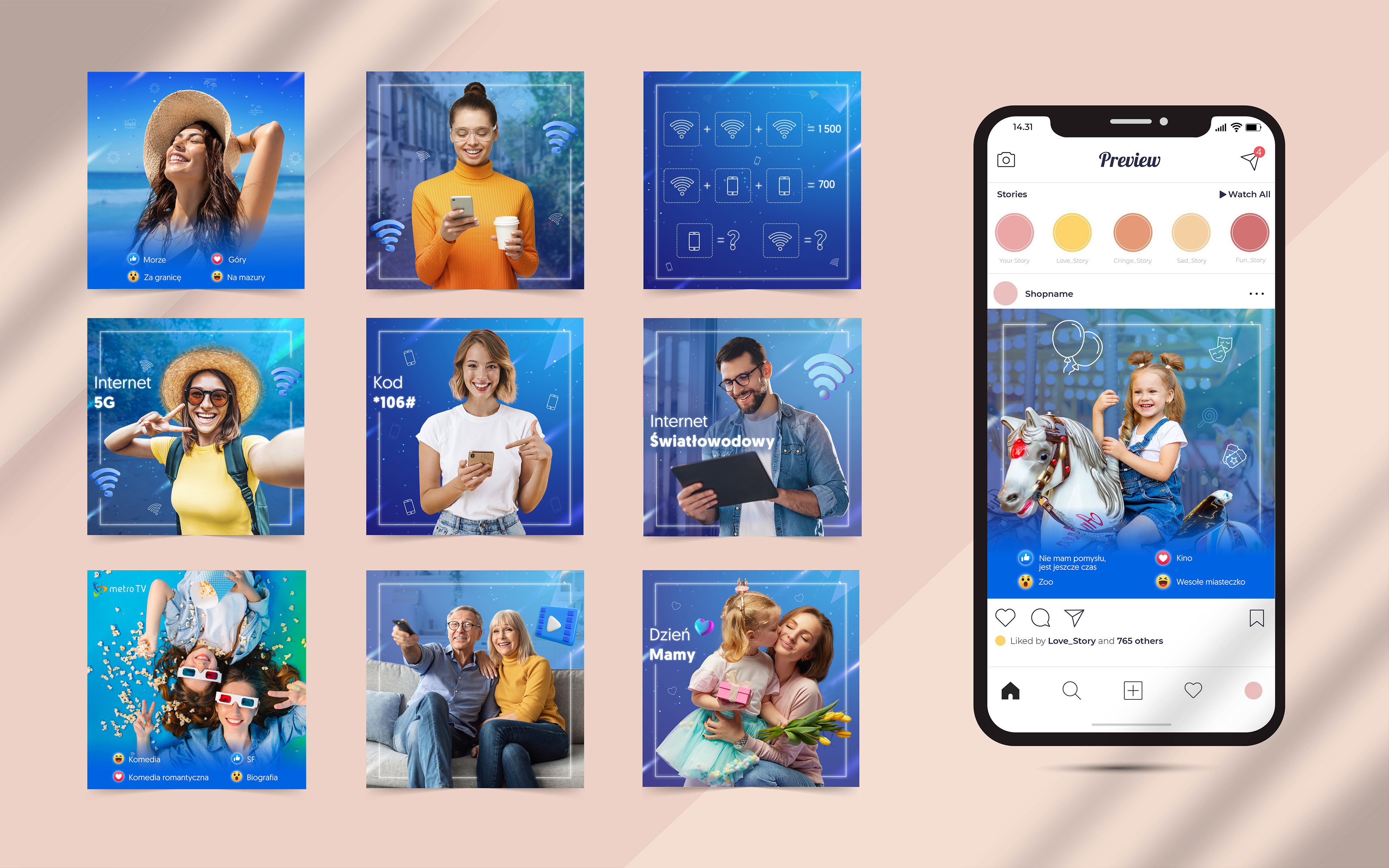 Grafiki wykonane dla "Metro TV" w ramach współpracy z agencją Digone