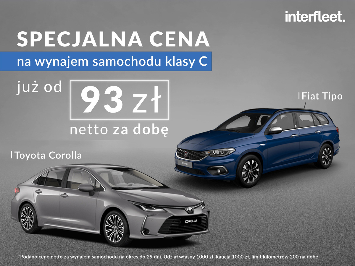 Grafika wykonana dla firmy "Inter Fleet" specjalizującej się w wynajmie samochodów