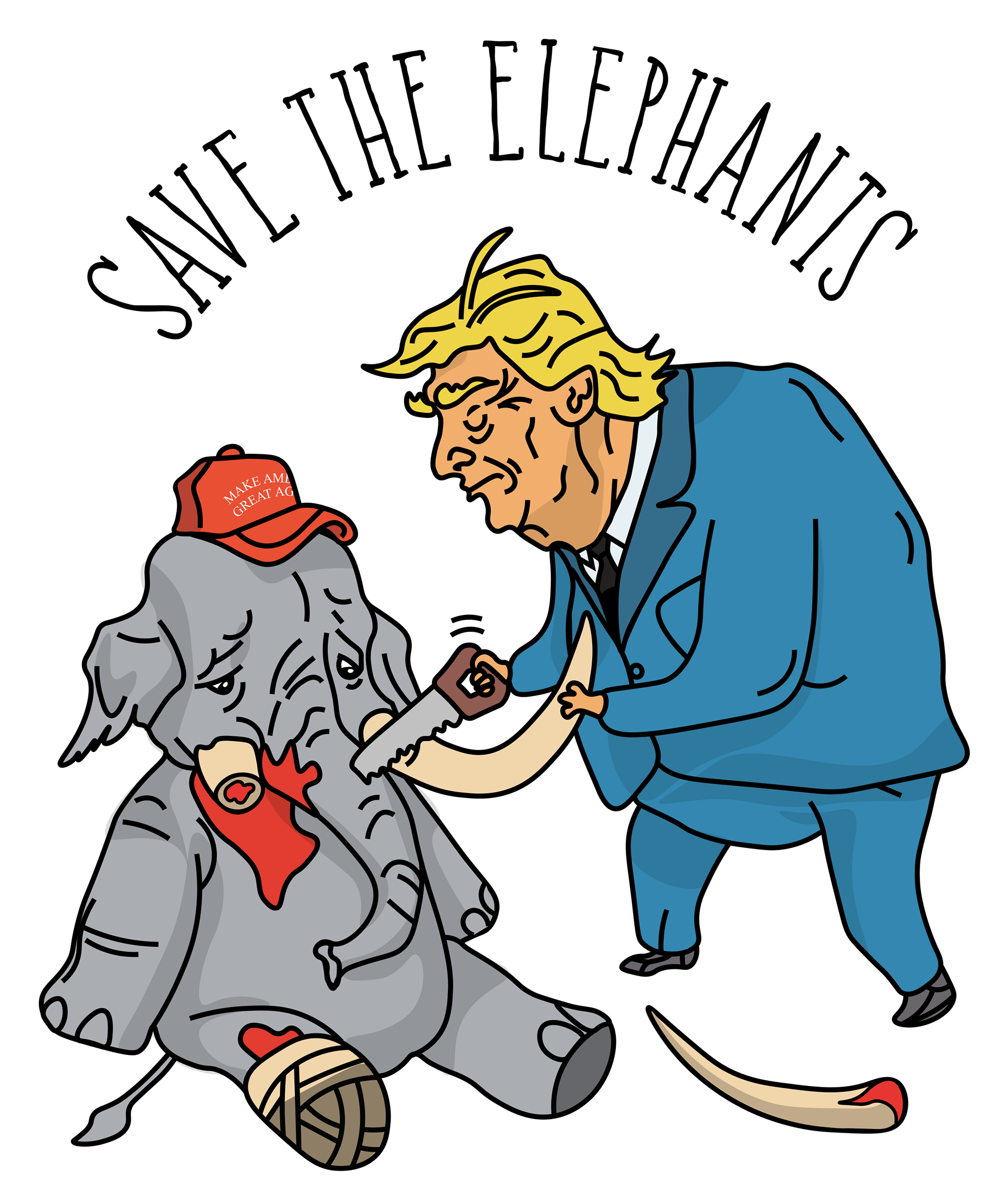 138 - Save The Elephants Tee Design