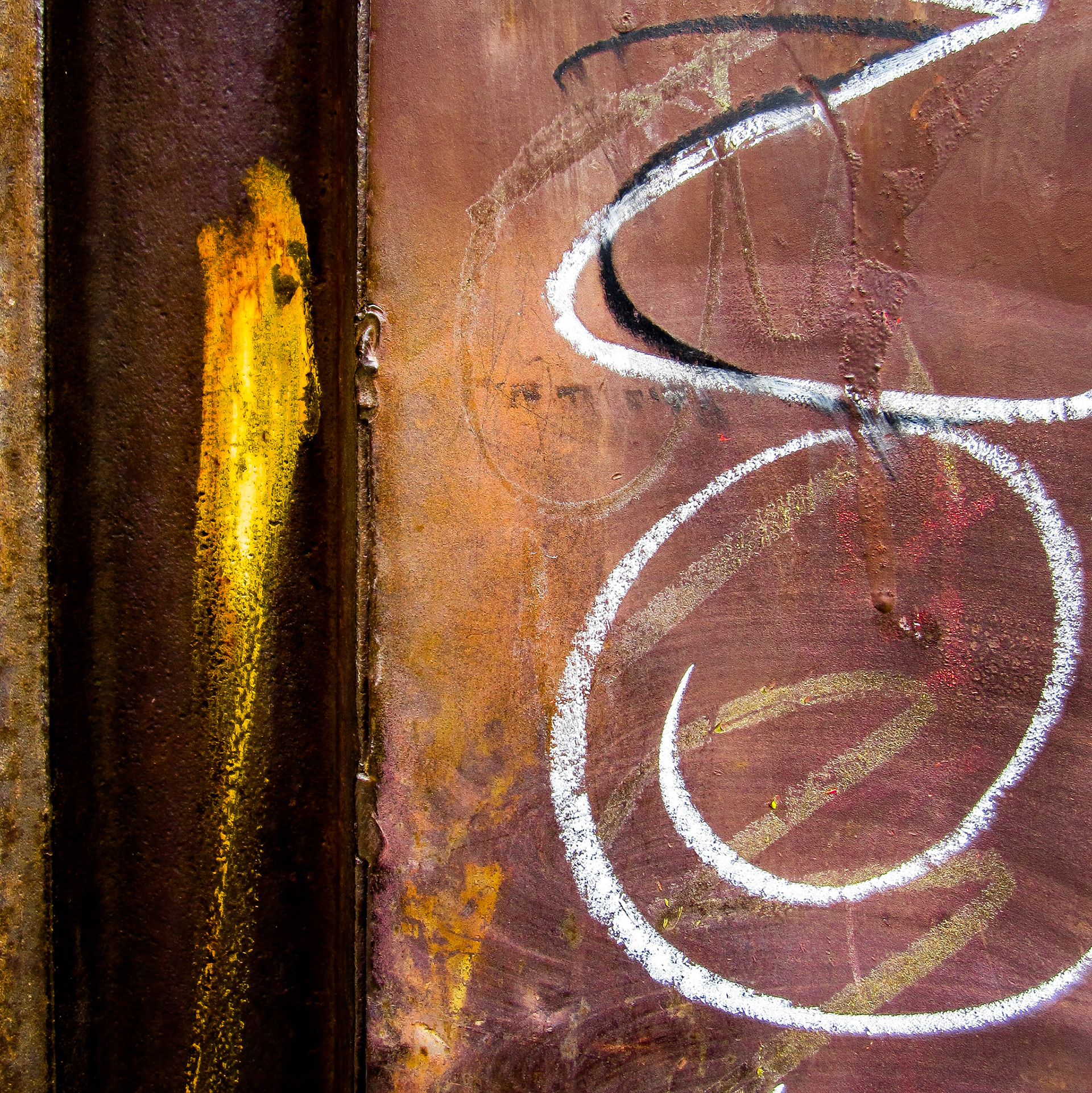Golden Sumi-e and Chalk Doodle