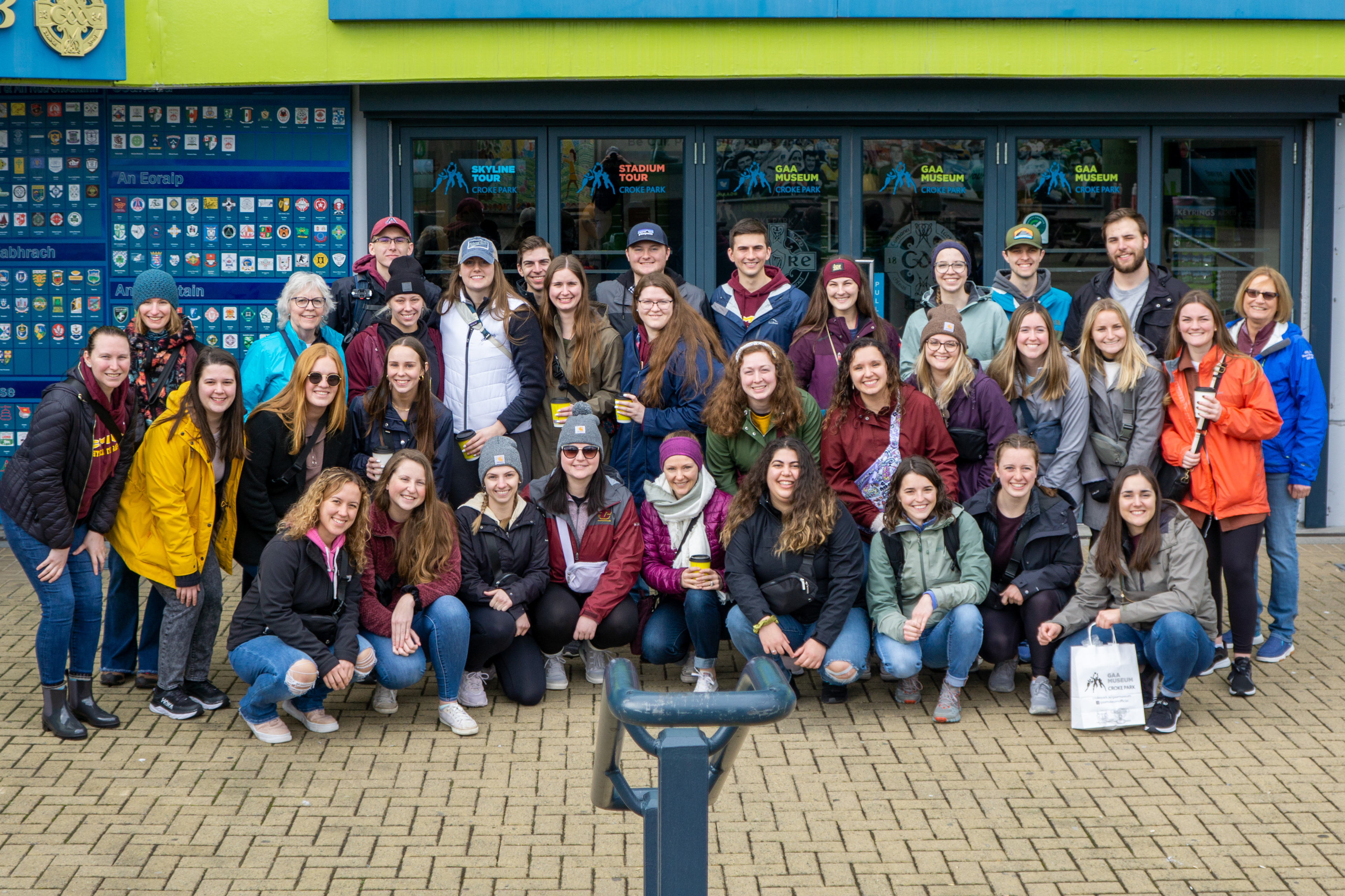 Group of DPT Students from Central Michigan University on trip looking at physical therapy and Hippotherapy in Ireland