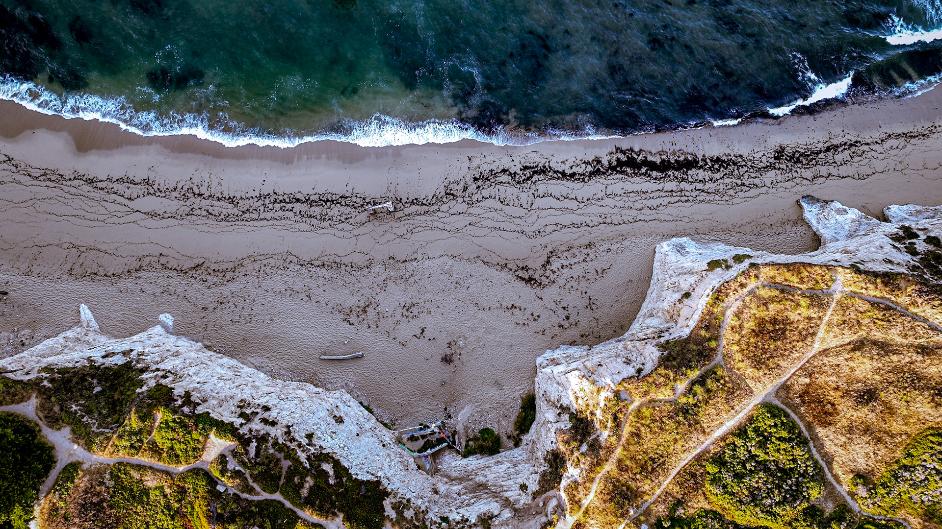 Overhead at Davenport Beach