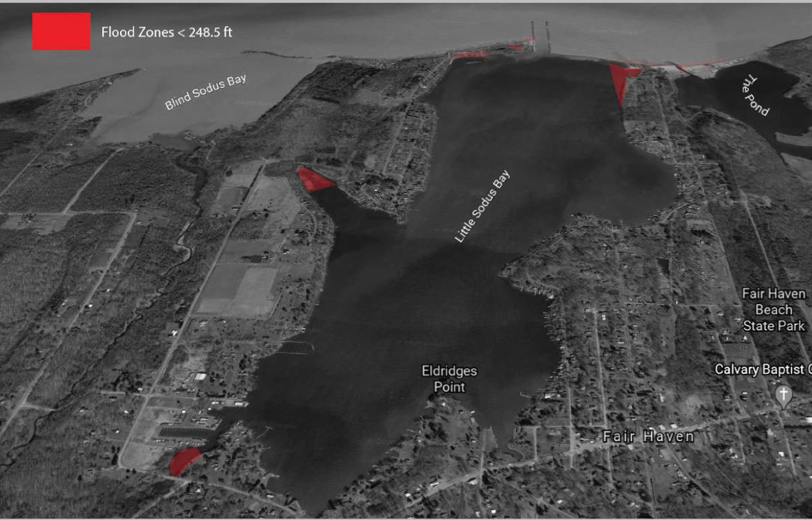 Flood Zones Little Sodus Bay