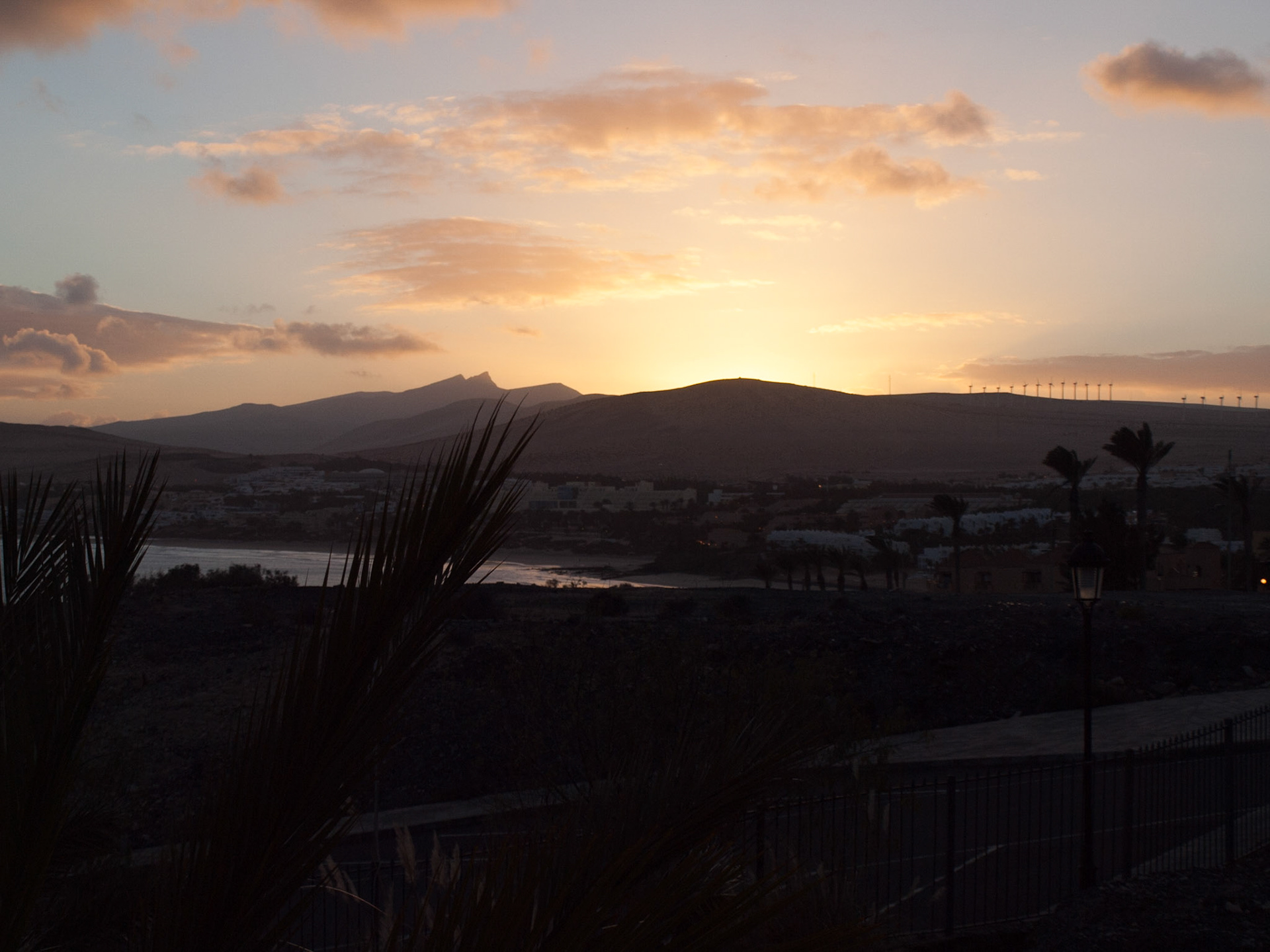 Sonnenuntergang hinter Costa Calma