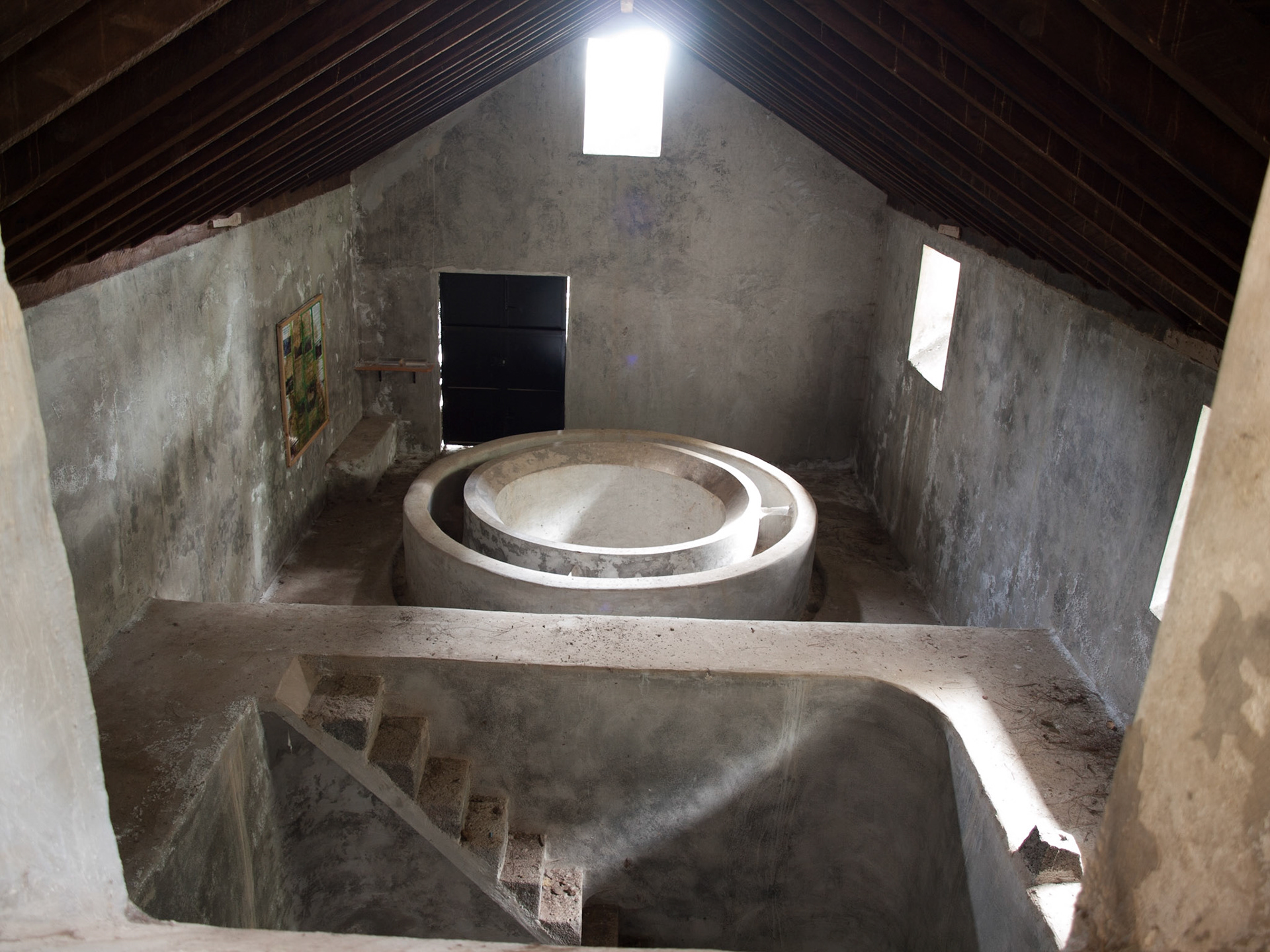 Das Wasserhaus von innen.