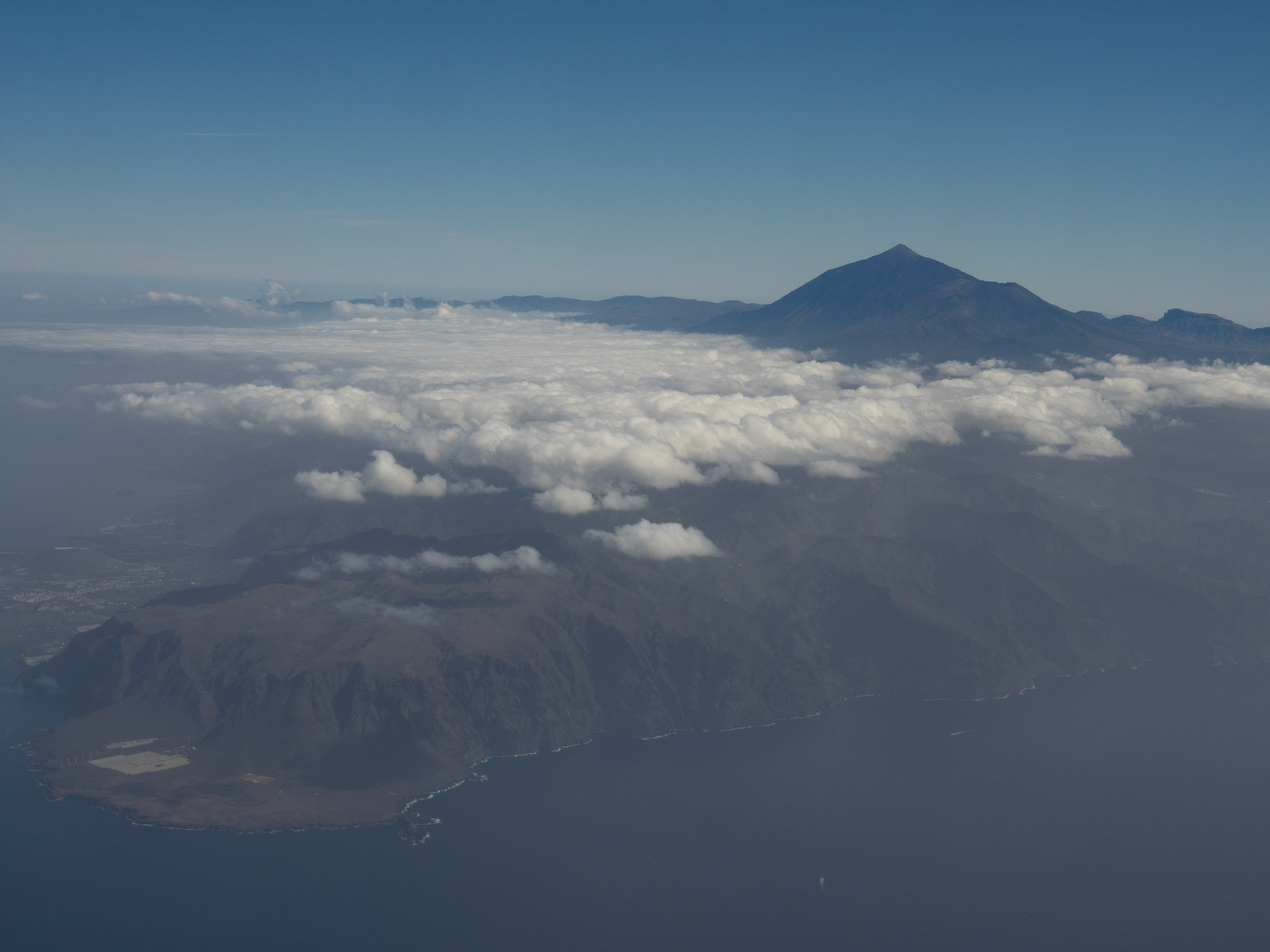 Tenerife Teno moutain range under clouds