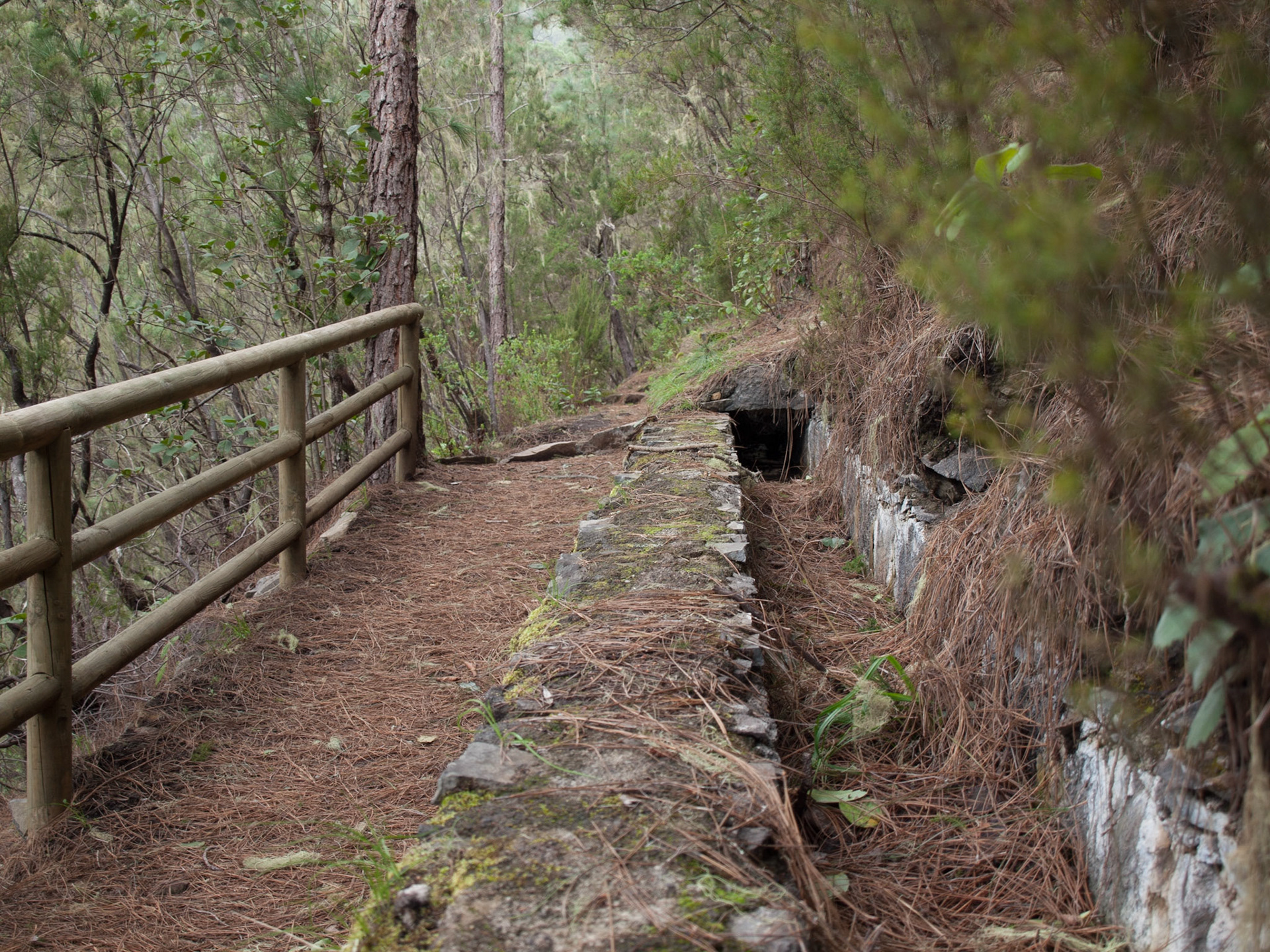 Ein alter Wasserkanal am Wegesrand.