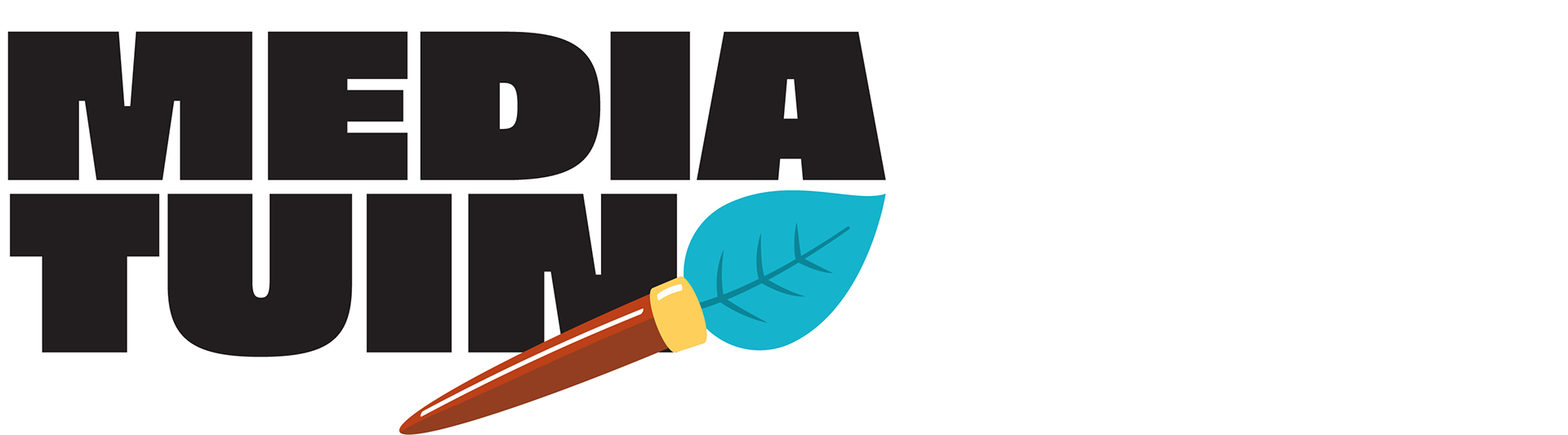 Mediatuin logo Zwarte text