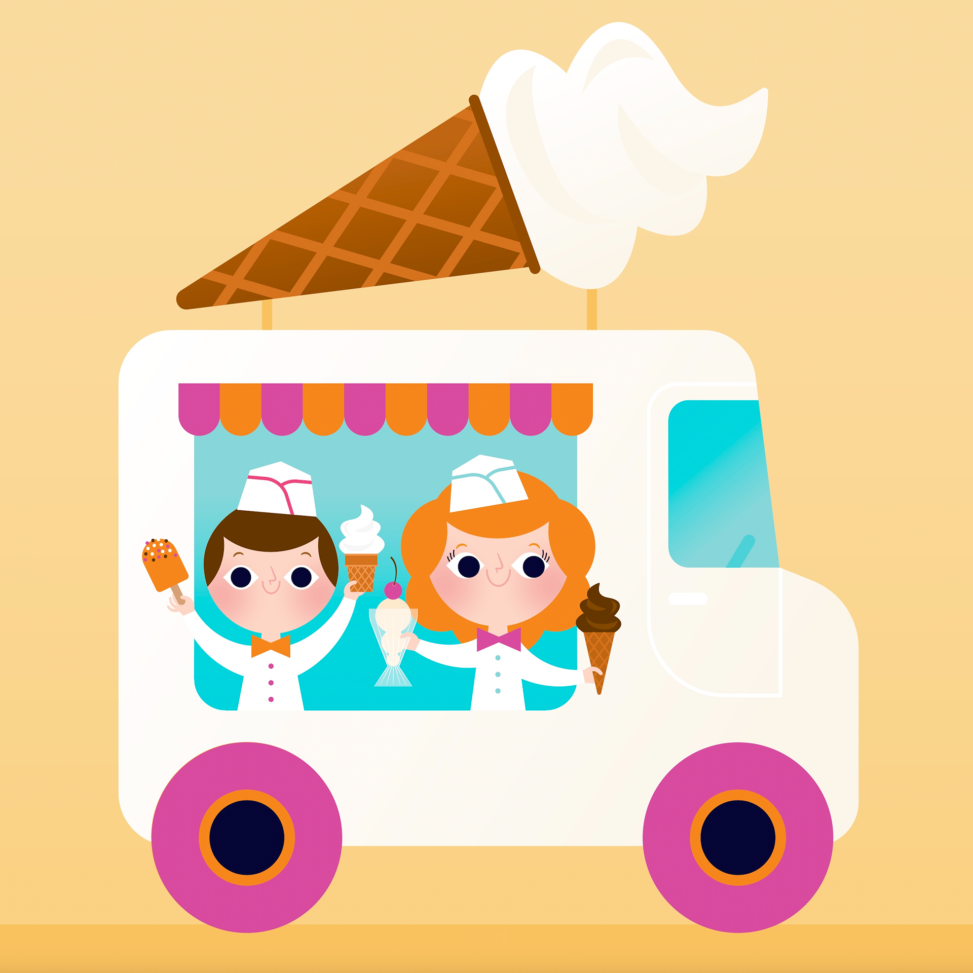 Ice cream truck | 2023 | Format final : 10 x 10 pouces