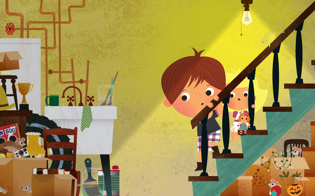 Où se cache Léon le caméléon ? | 2019 | Miniminus | Illustration numérique | Format final : 1280 x 800 px