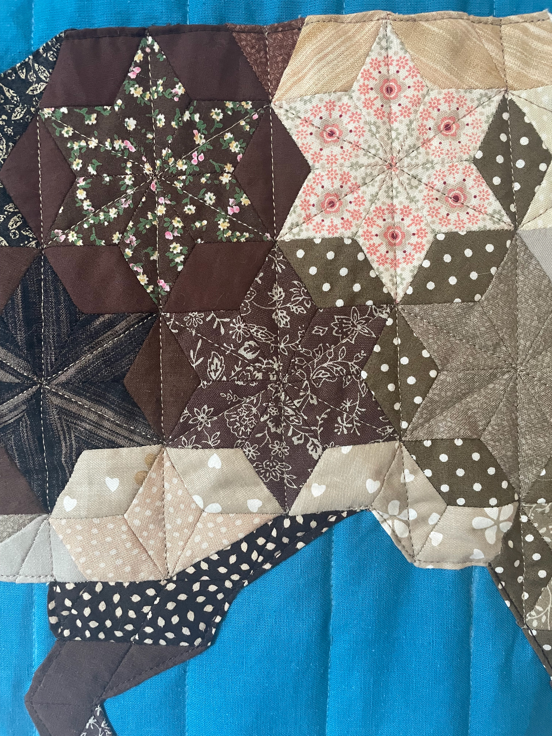 Close up of 60 degree diamond stars