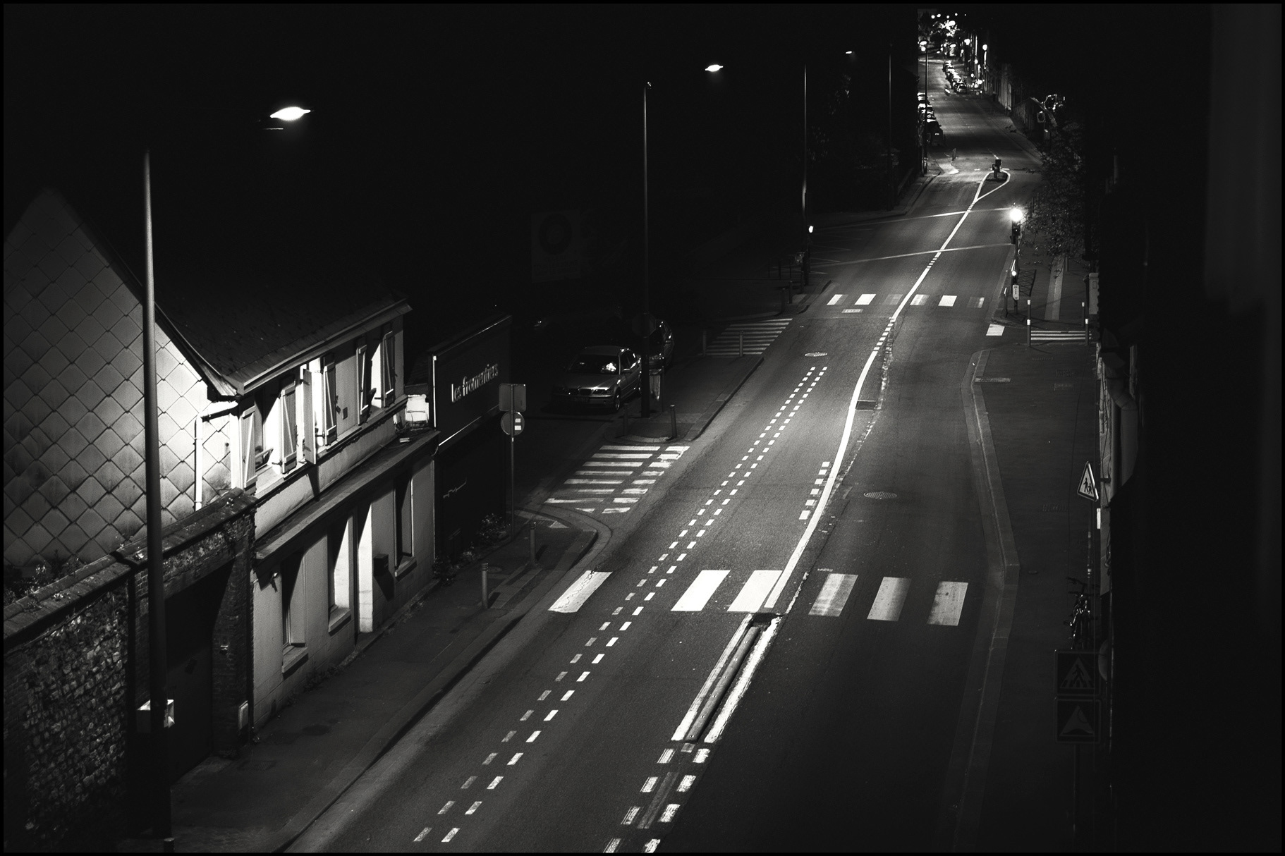 Rouen, Route de Darnétal, la Nuit