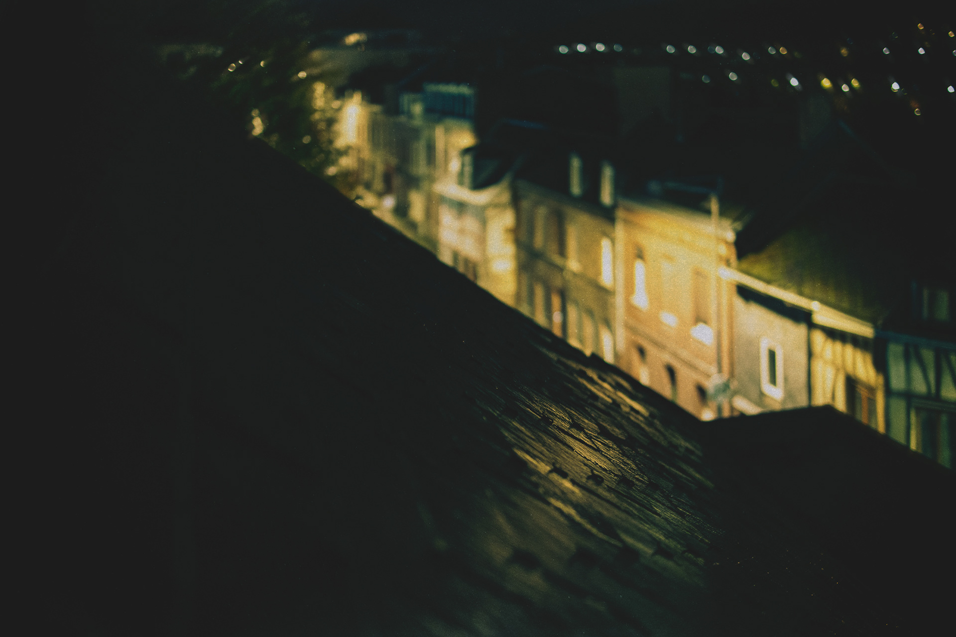 Rouen, Route de Darnétal, la Nuit