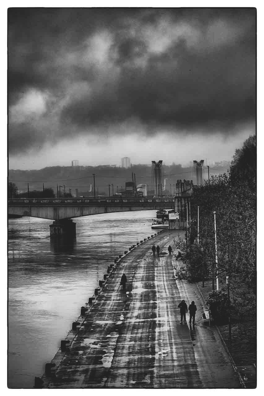 Rouen, Quais sous la Pluie