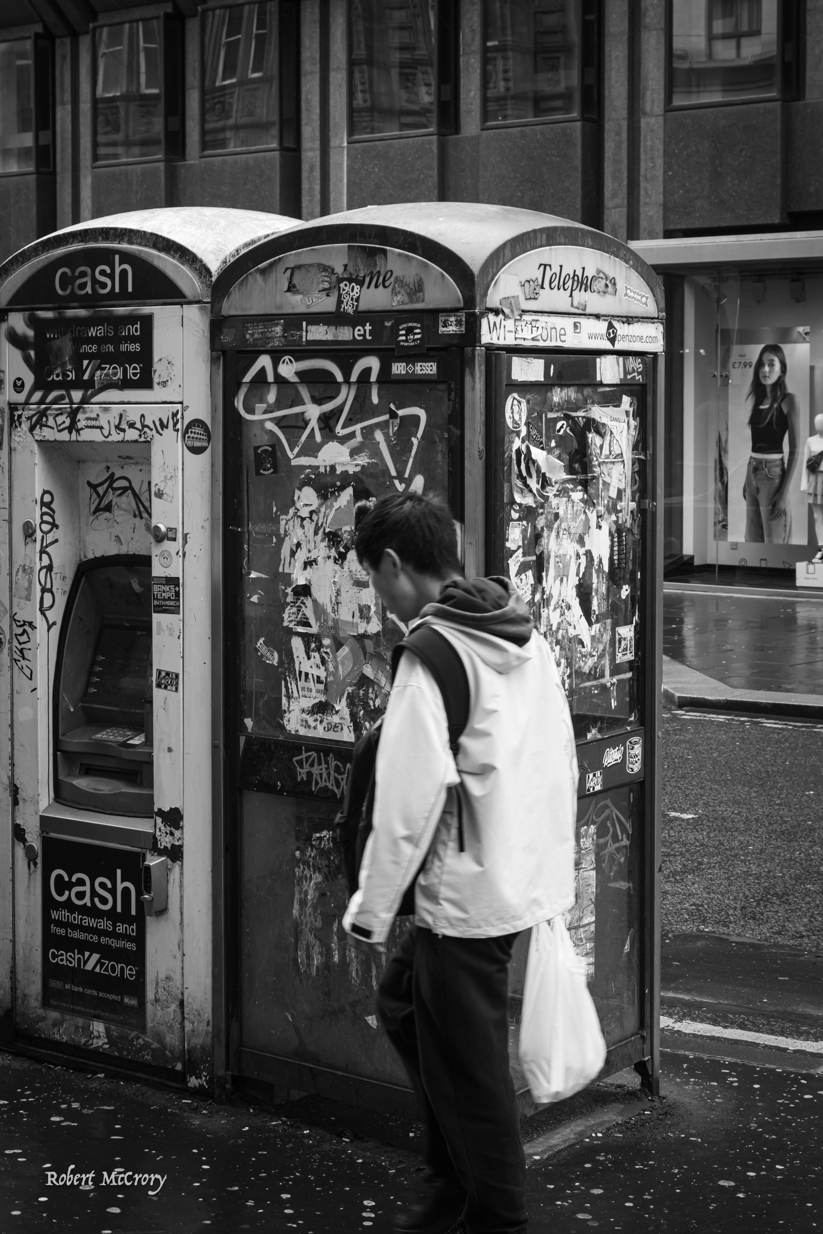 Gritty and grimy phonebook in Glasgow, Scotland