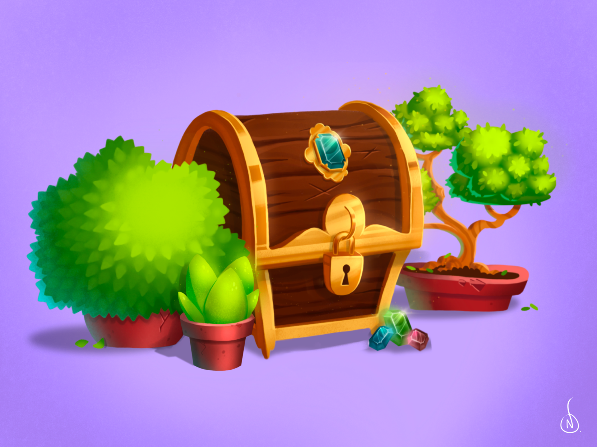 Prop design in a casual gaming style. 
