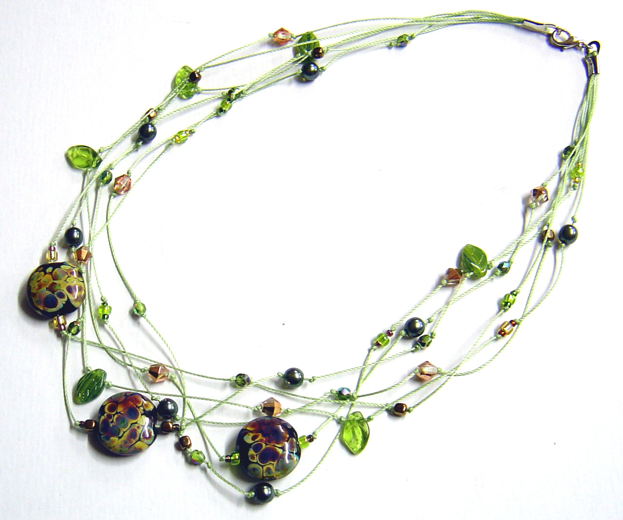 Knotted cord necklace
