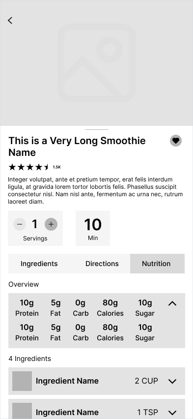 Recipe Detail - Nutrition