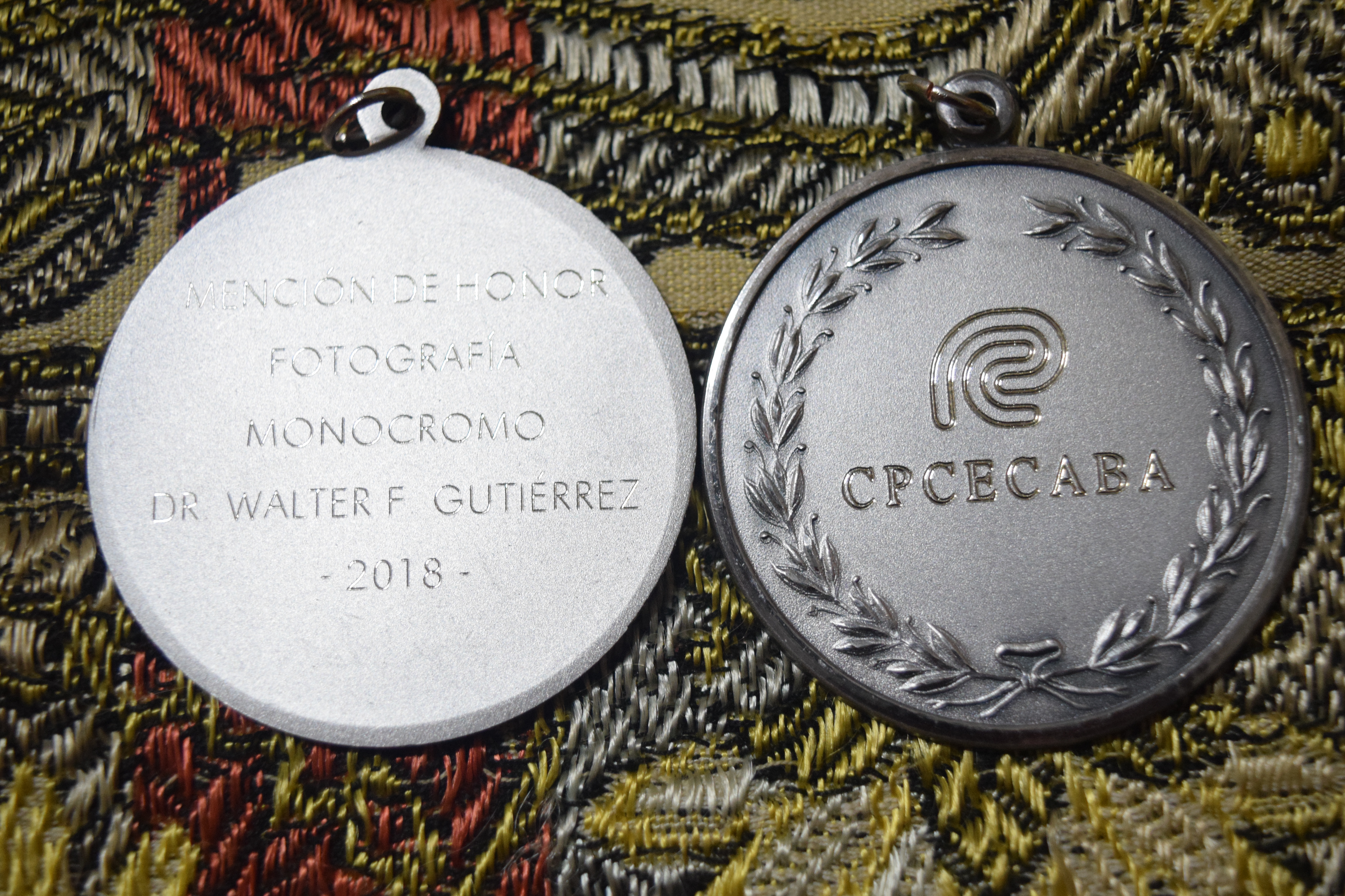 Medalla Recibida Mencion de Honor categoría Monocromático 2018