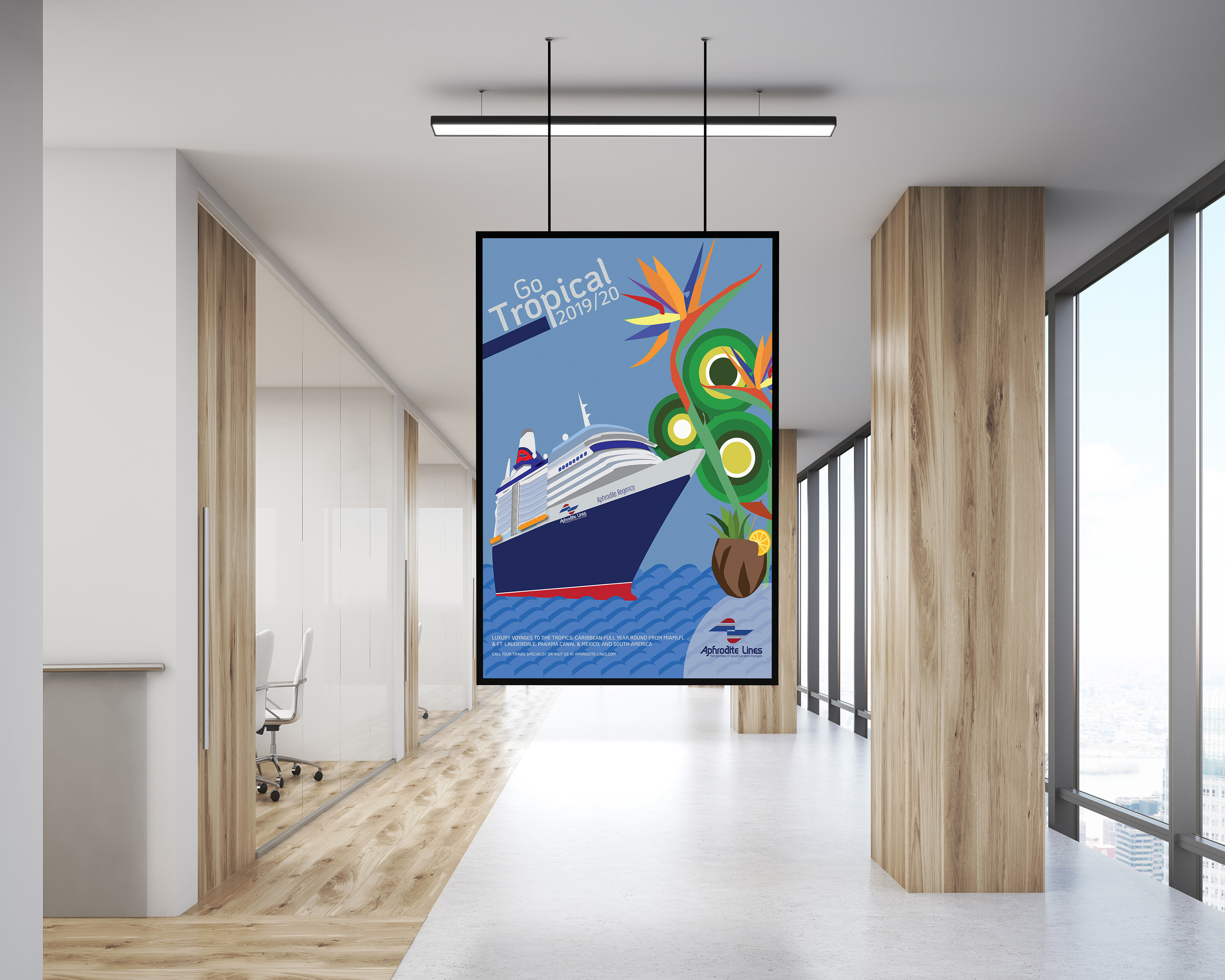 APHRODITE CRUISE LINES - POSTER