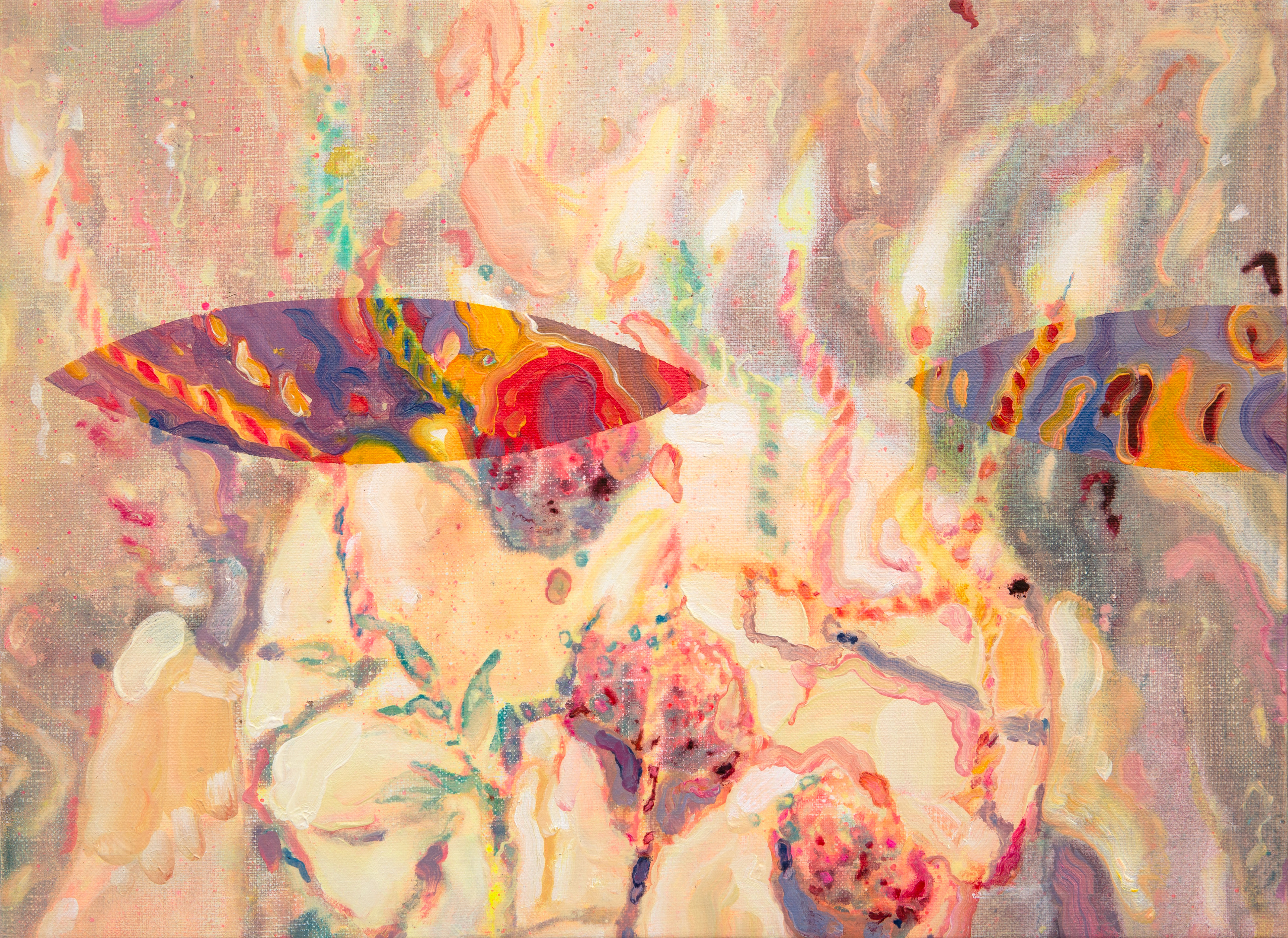 Flattened Gaze, 45.5x33.4cm, oil on canvas, 2025, Ahyun Lee