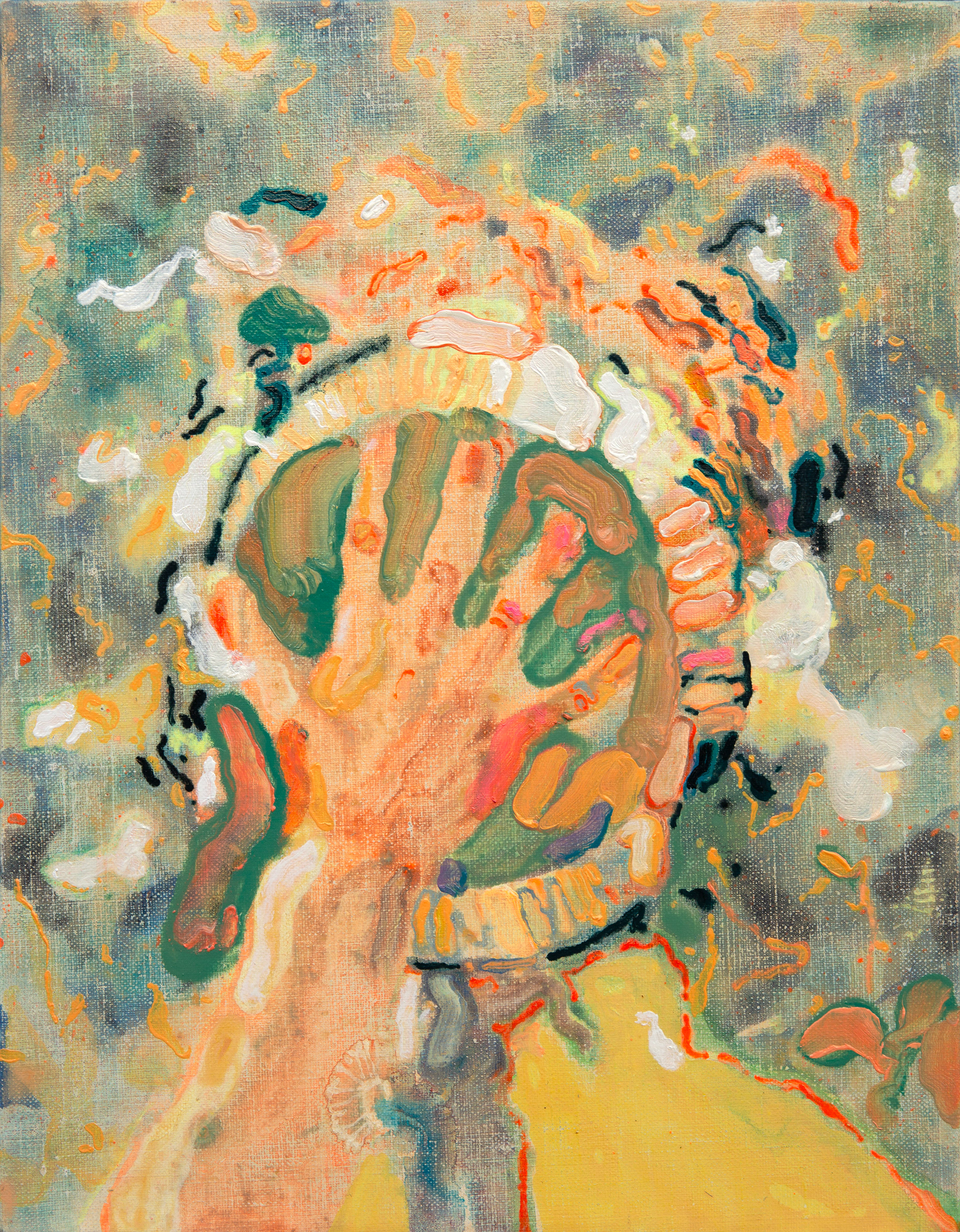 Cake Face, 40.9x31.8cm, oil on canvas, 2025, Ahyun Lee