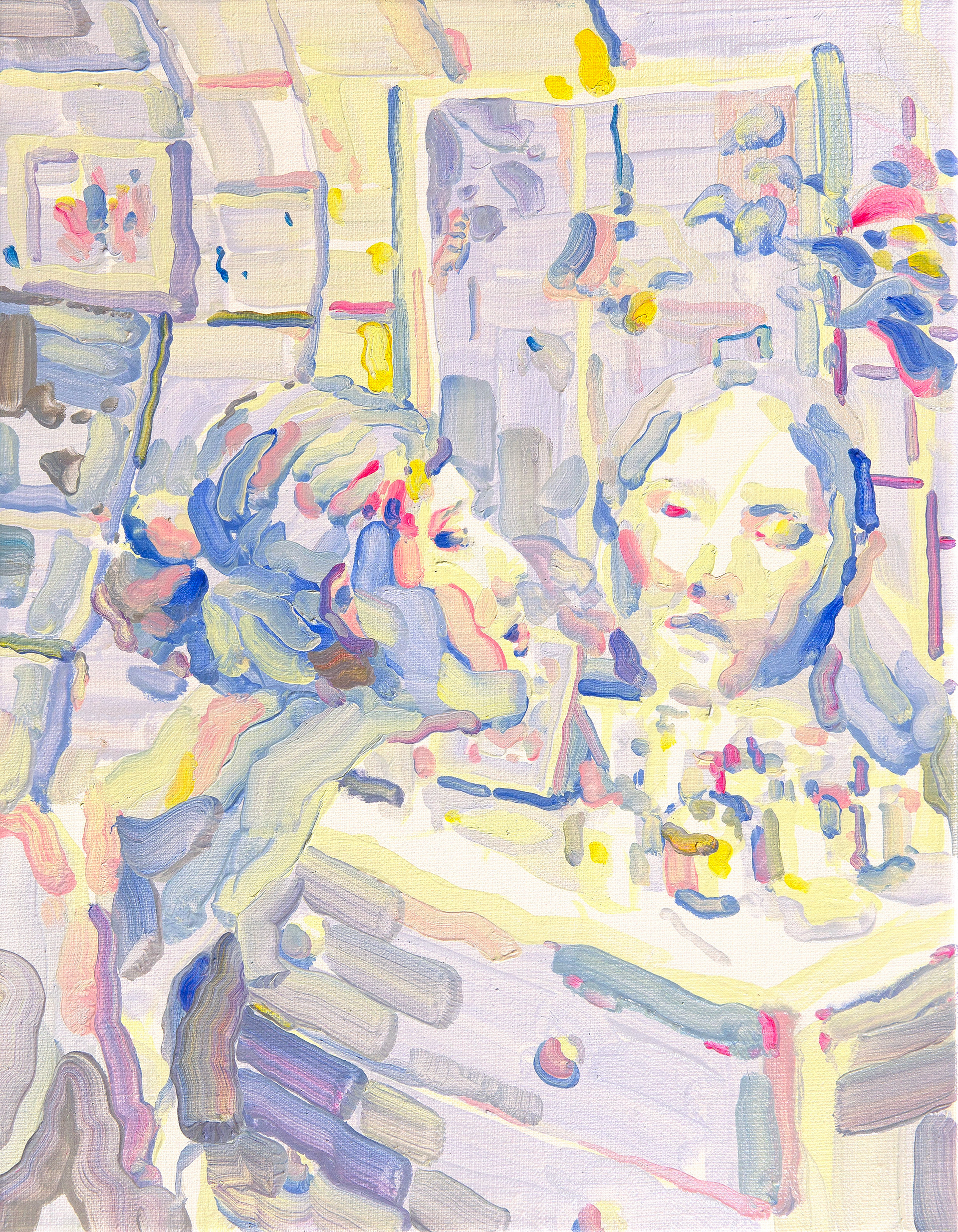 Selfie Dysmorphia, 40.9 x 31.8 cm, oil on canvas, 2024