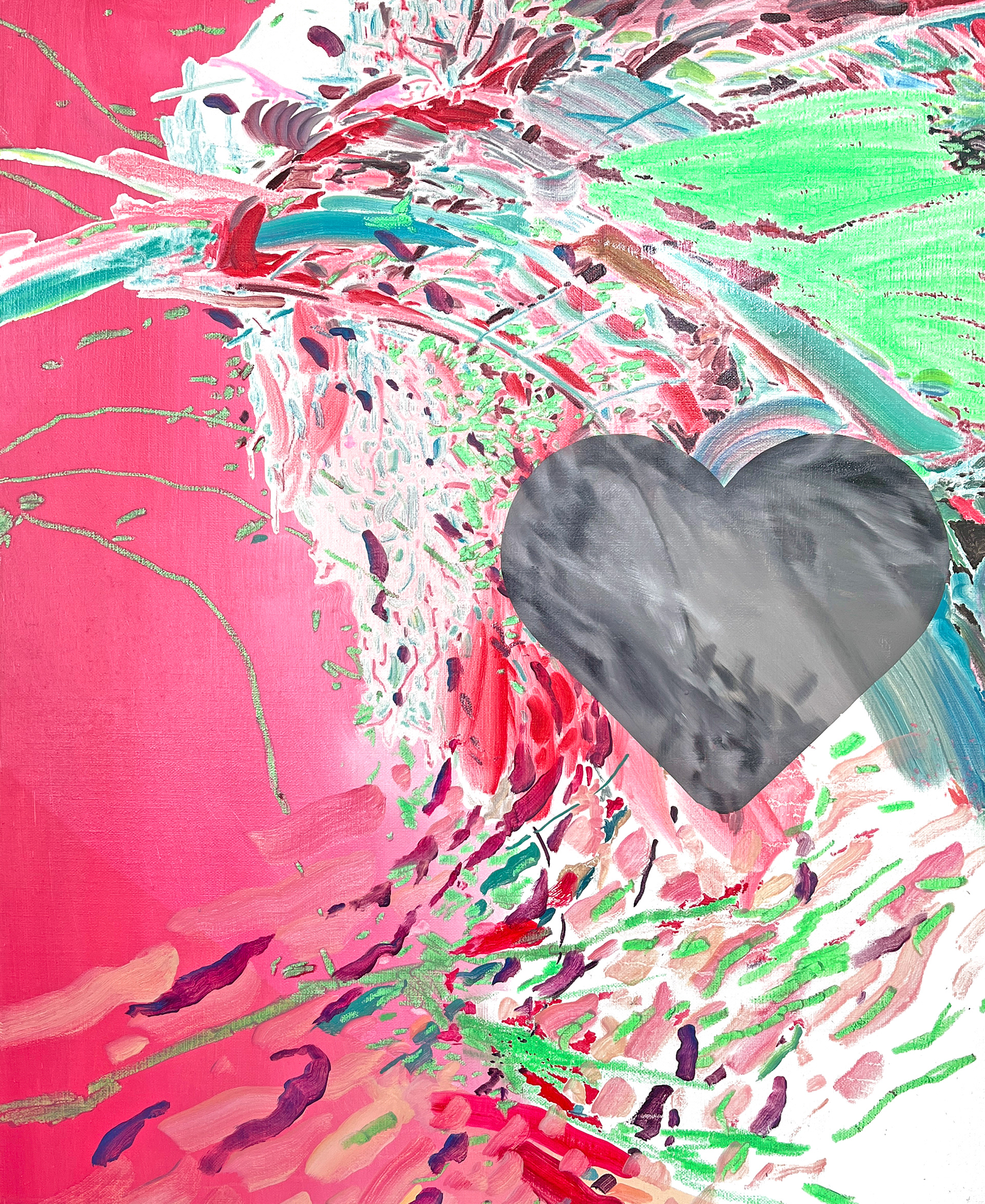 Dishing out Heart , 53.0x65.1cm, oil on canvas, 2023