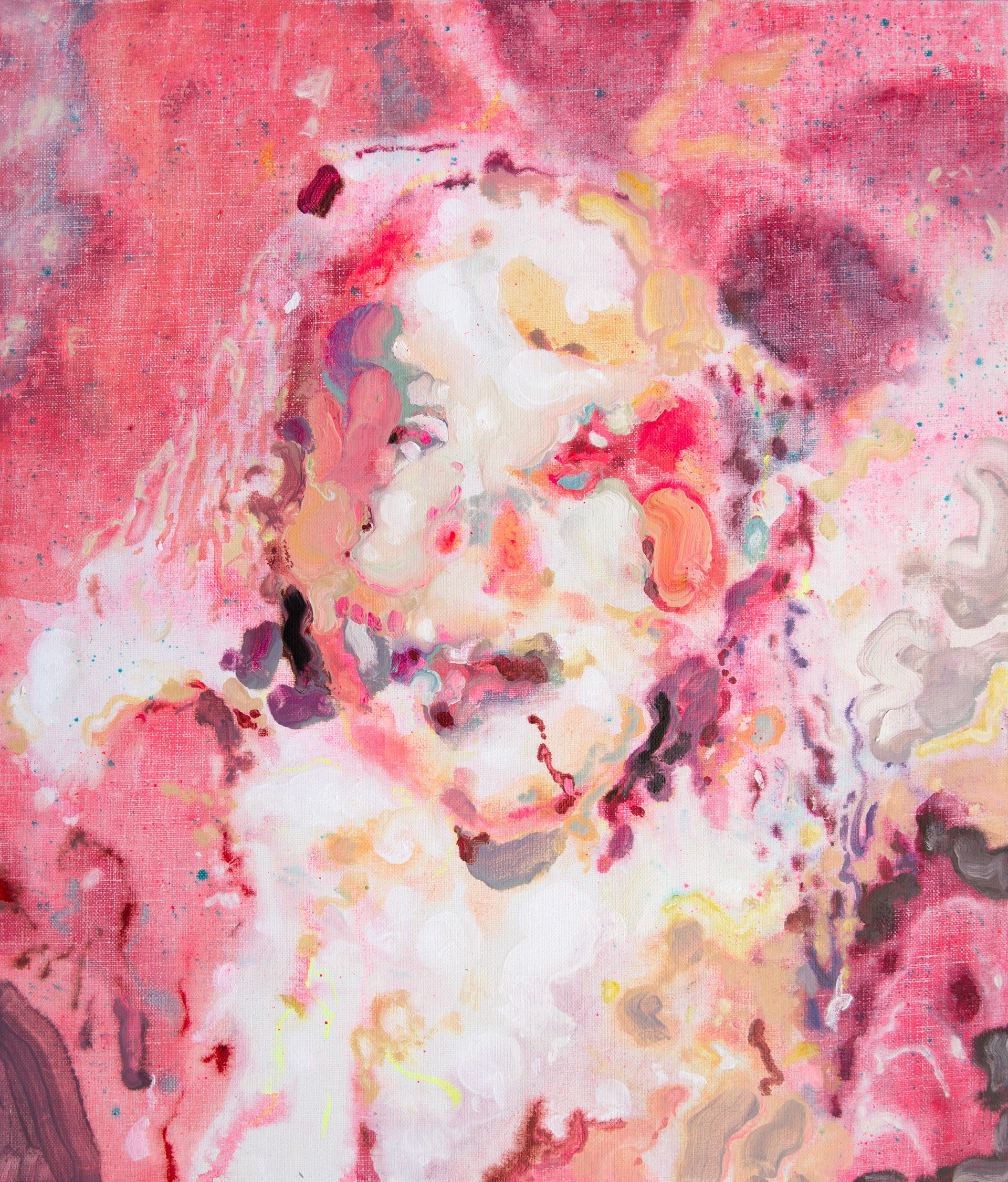 Cake Face, 45.0x53.0cm, oil on canvas, 2025, Ahyun Lee