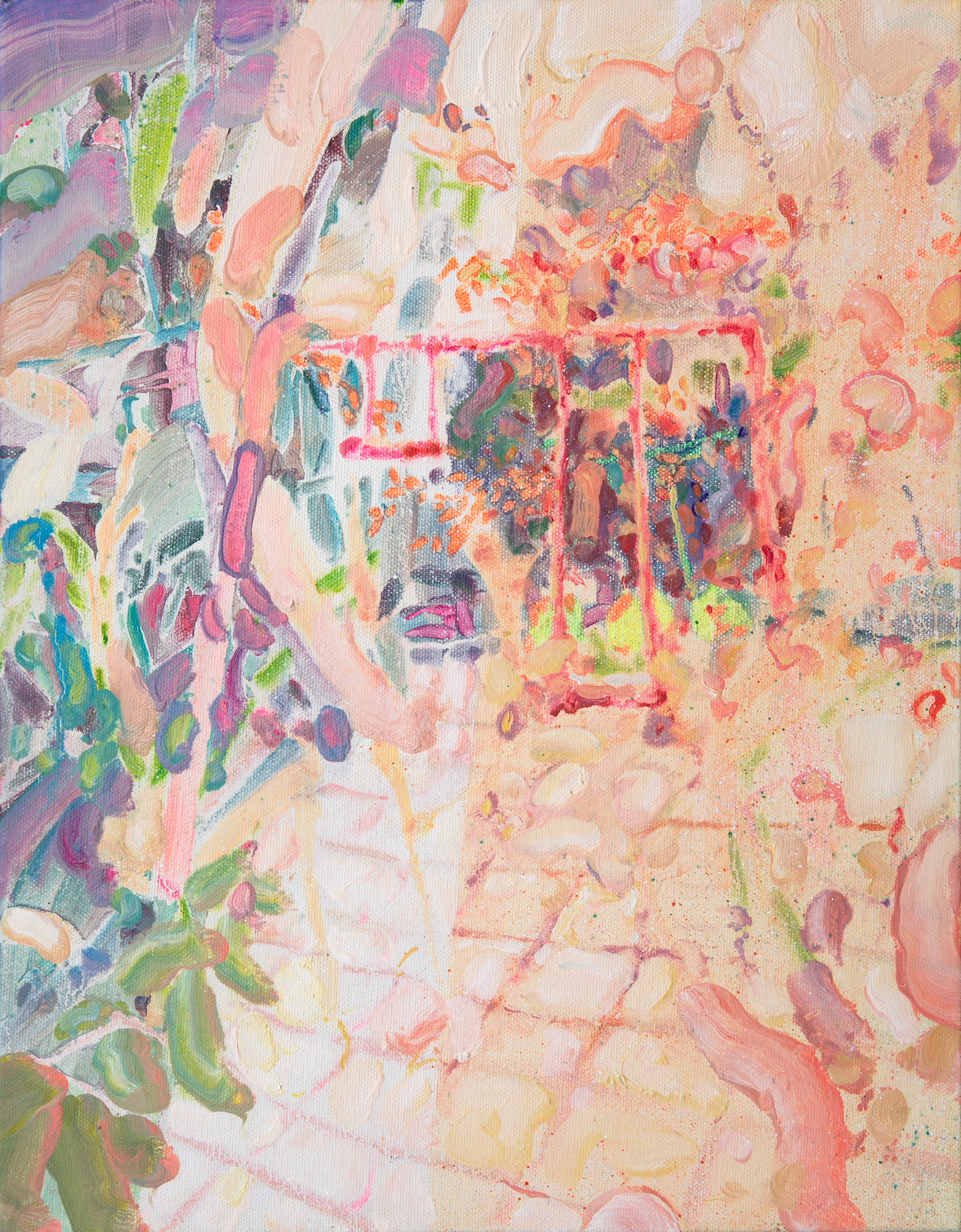 Superflat, 31.8x40.9cm, oil on canvas, 2025, Ahyun Lee