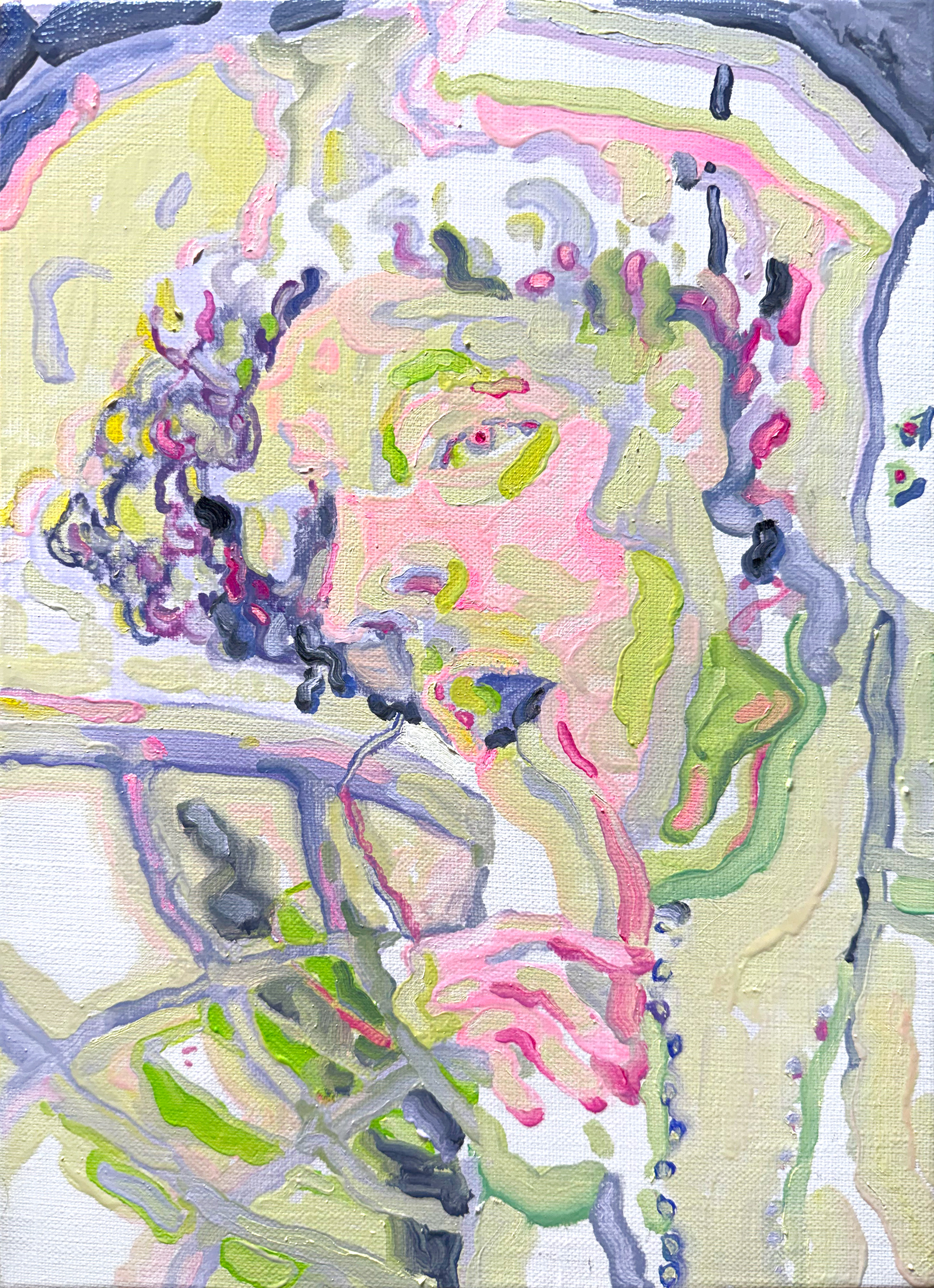 Selfie Dysmorphia, 40.9 x 31.8 cm, oil on canvas, 2024