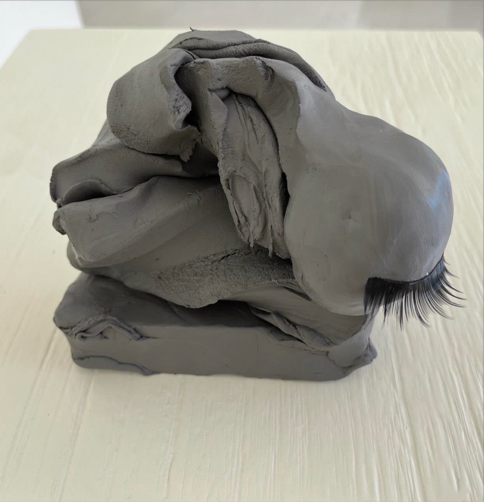 The Weight of Expectations, 2025, sculpture, clay, 5 × 5.5 × 3.5 in