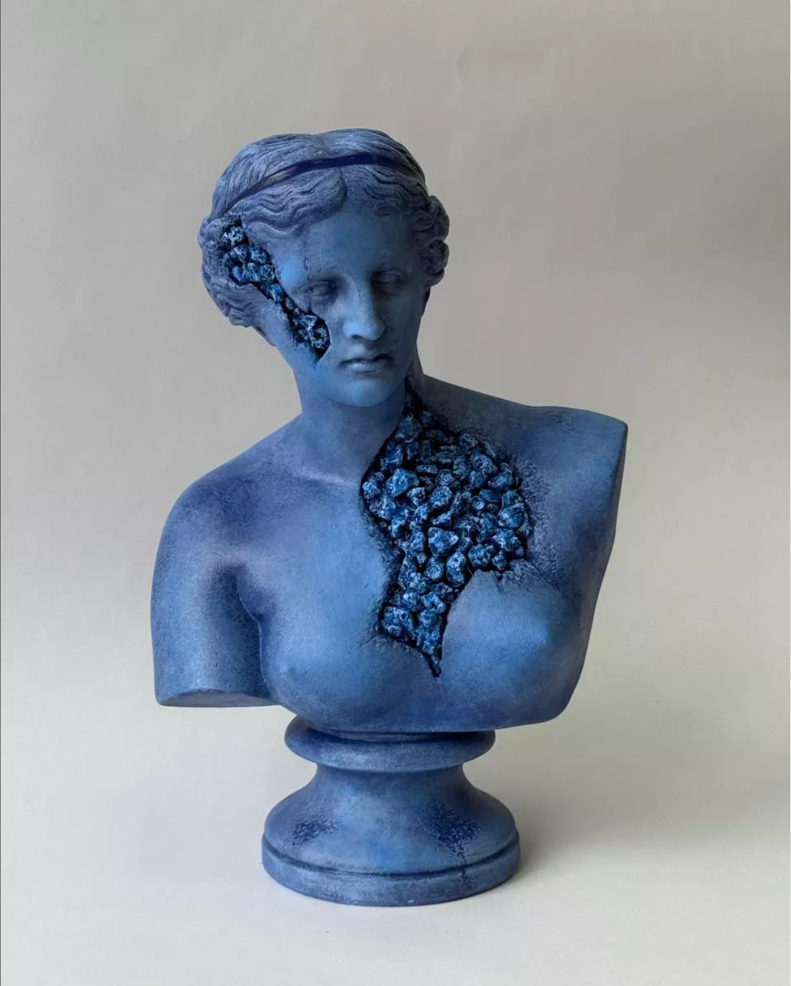 Time to Gather Stones, 2025 plaster, concrete, gravel, oil