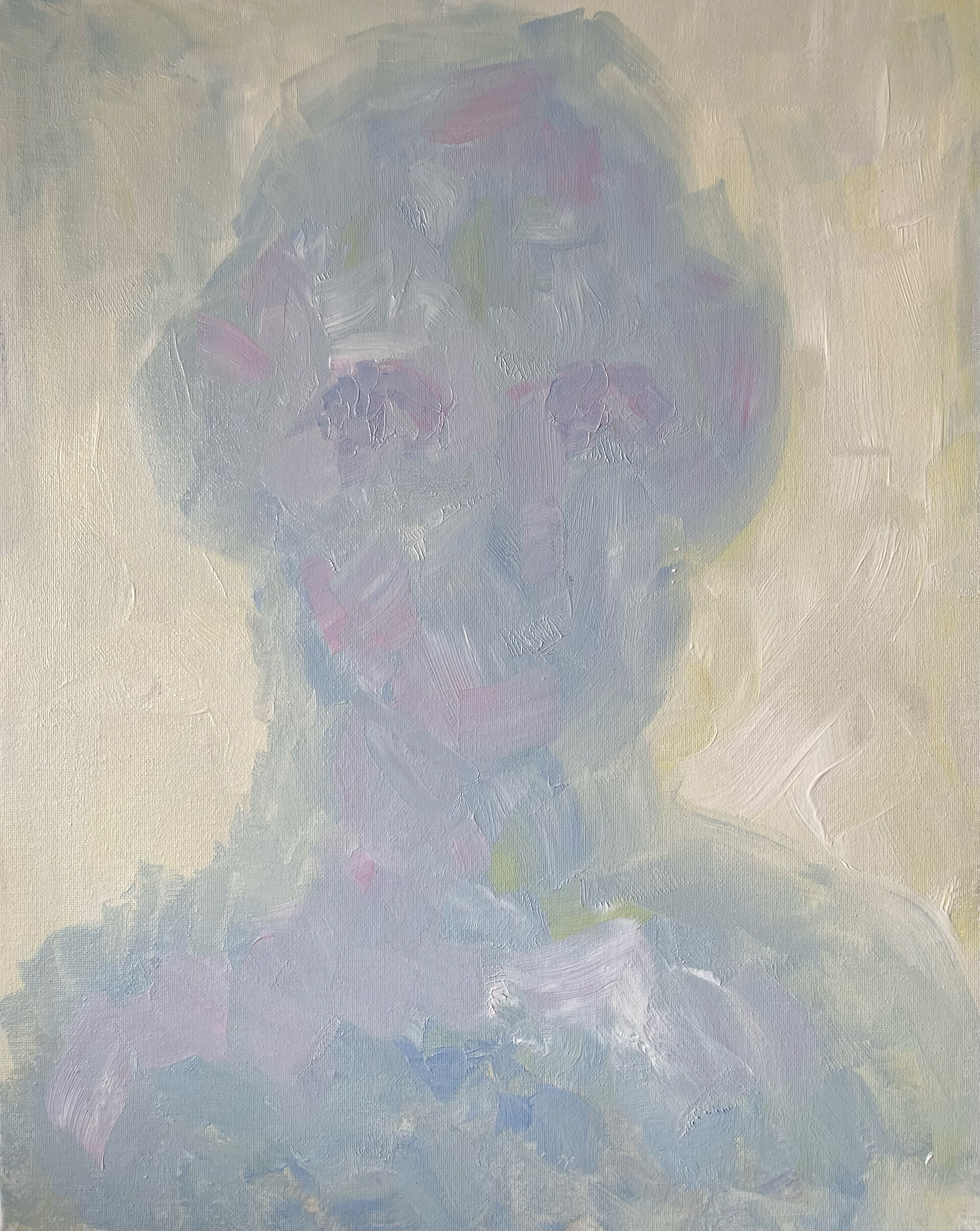 I'm not here, 2025, acrylic on canvas, 23.6 × 15.7 in